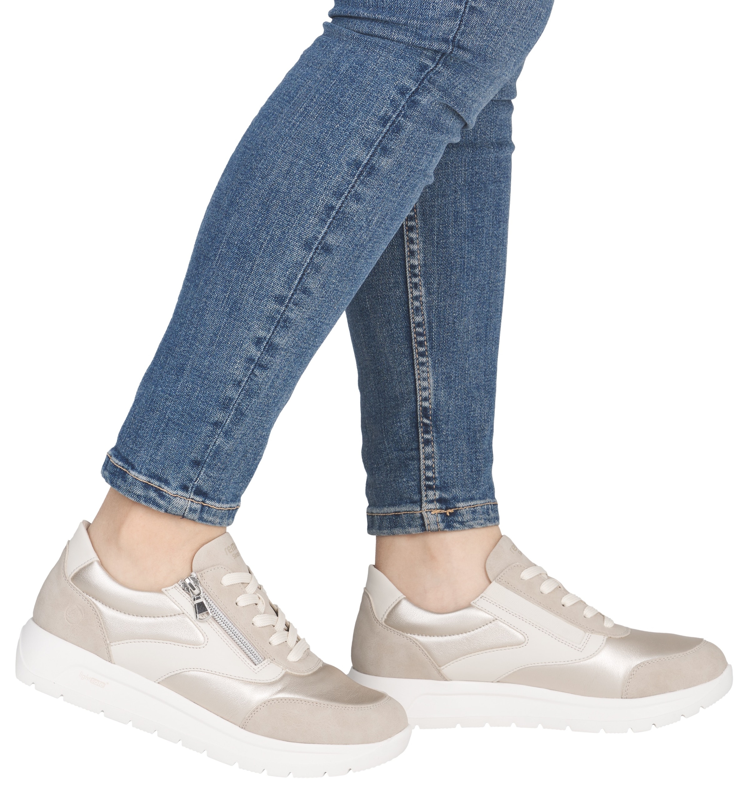Remonte Keilsneaker  Schnürschuh, Halbschuh, Casual-Sneaker mit seitlichem Reißverschluss