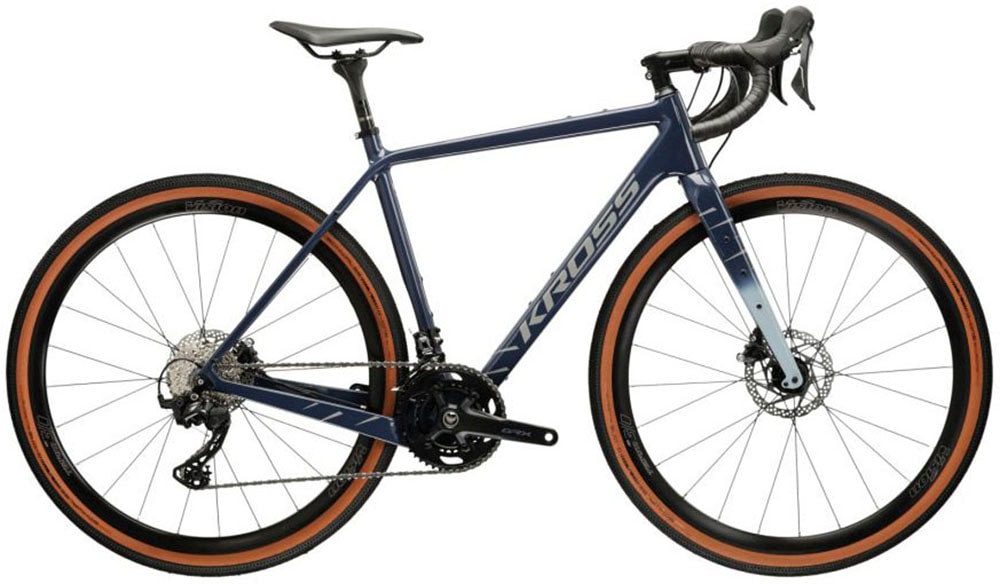 Kross Gravelbike »KROSS Gravelbike Esker 8.0 28" blau 24 Gänge« 24 Gang Shimano GRX RX820 Schaltwerk Kettenschaltung in blau, Größe 28 Zoll (71,12...