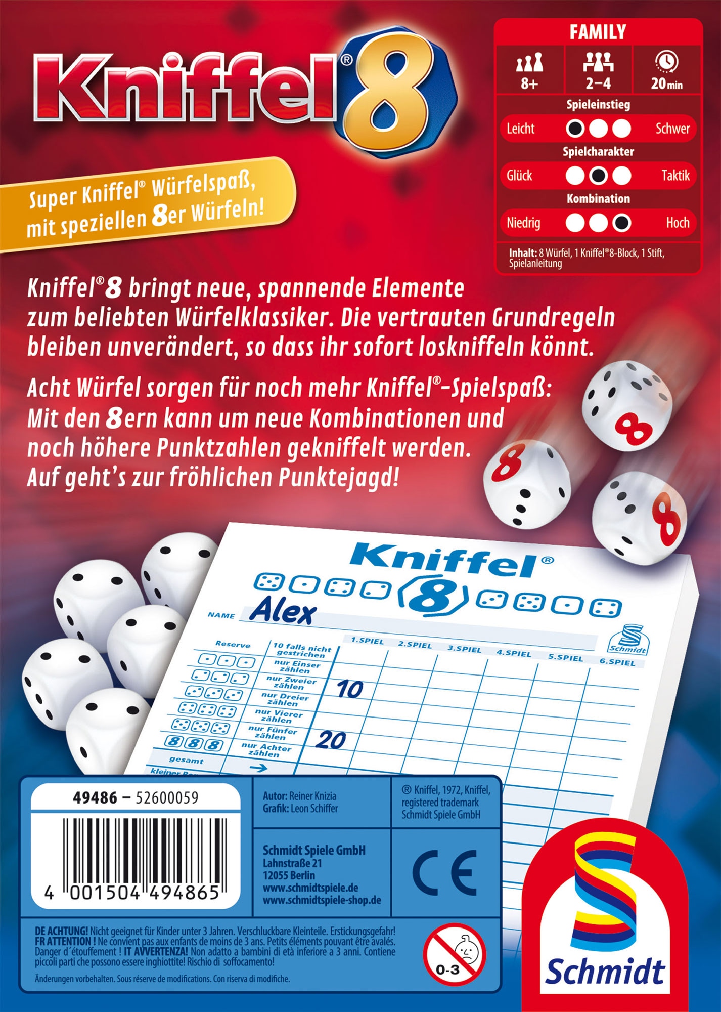 Schmidt Spiele Spiel »Kniffel® 8« Made in Germany