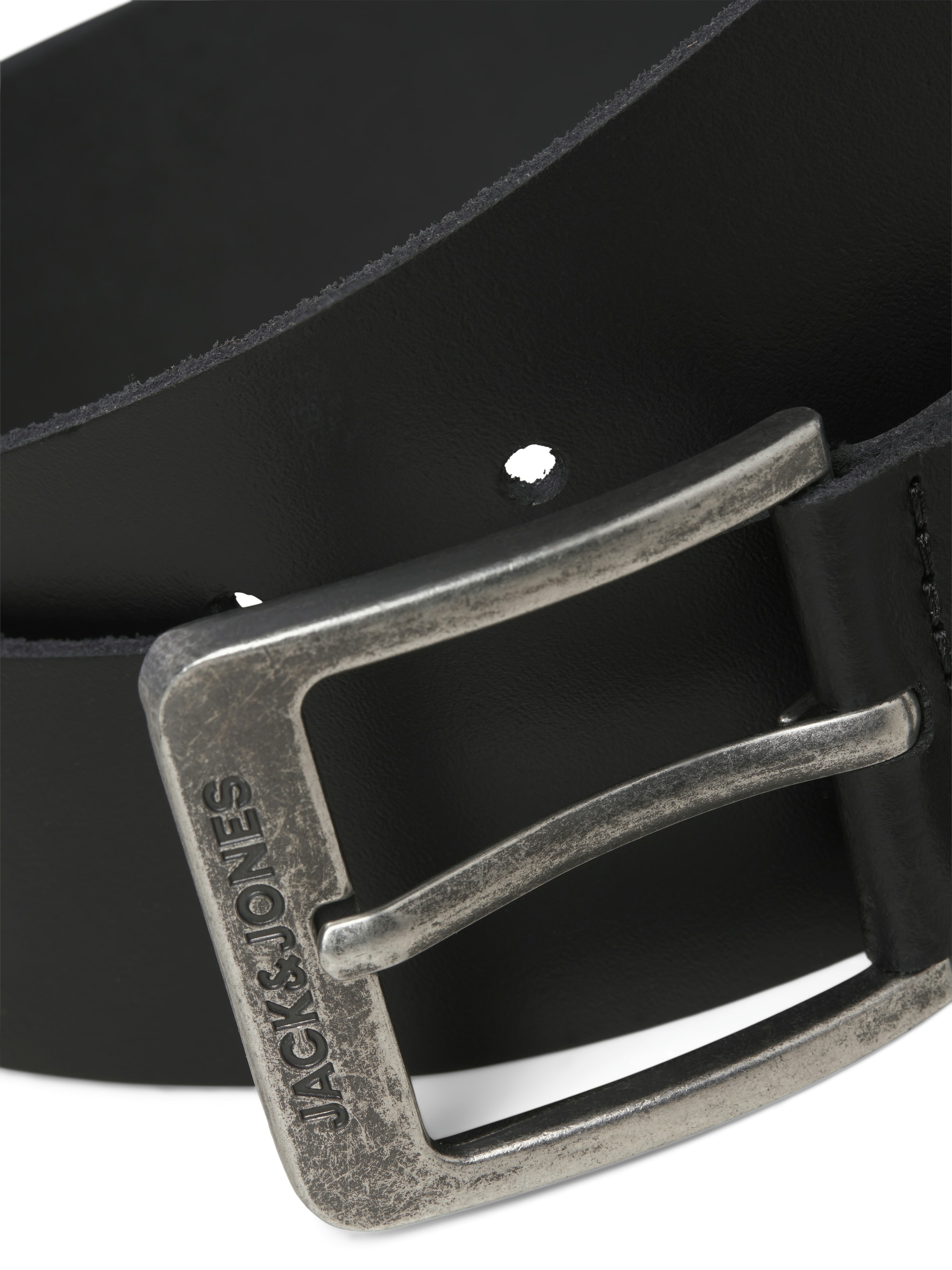 Jack & Jones Ledergürtel »JACBRAGA LEATHER BELT SN« mit silberner Schließe
