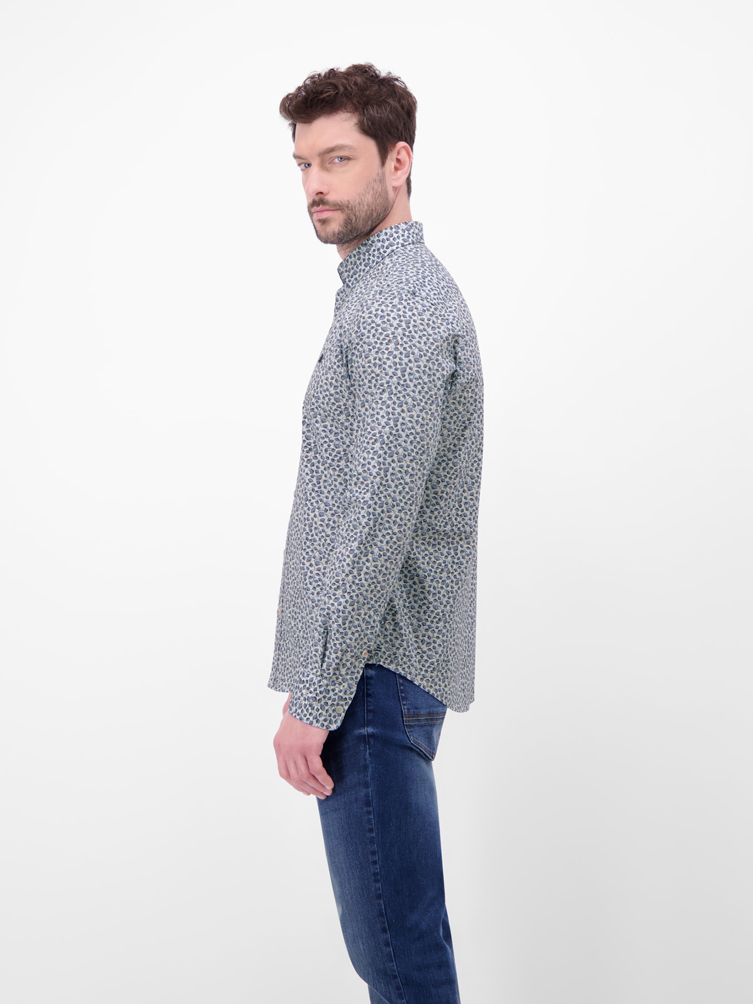 LERROS Langarmhemd »Langarmhemd mit trendigem Printmuster«