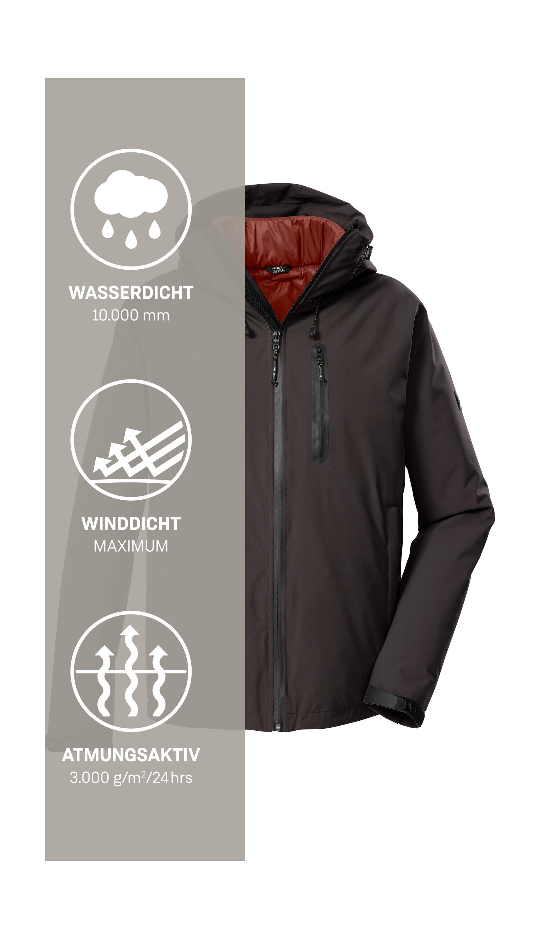 Killtec 3-in-1-Funktionsjacke »KOW 95 MN JCKT« 3 in 1 Herrenjacke, wasser- u winddicht, atmungsaktiv