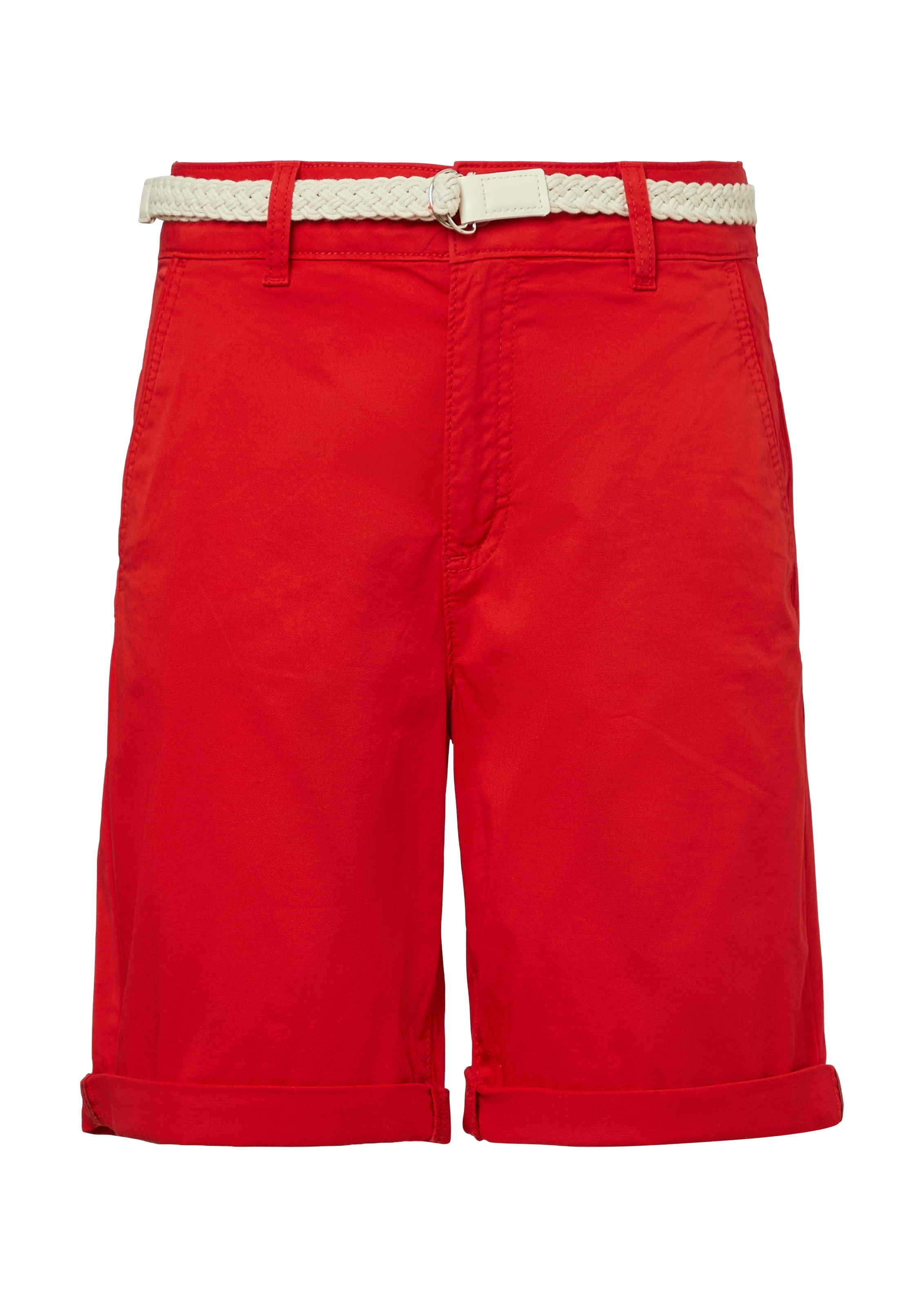 s.Oliver Chinoshorts, mit geflochtenem Gürtel