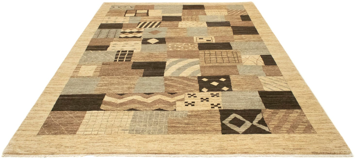 morgenland Wollteppich »Gabbeh Teppich handgeknüpft mehrfarbig«, rechteckig,  handgeknüpft im OTTO Online-Shop
