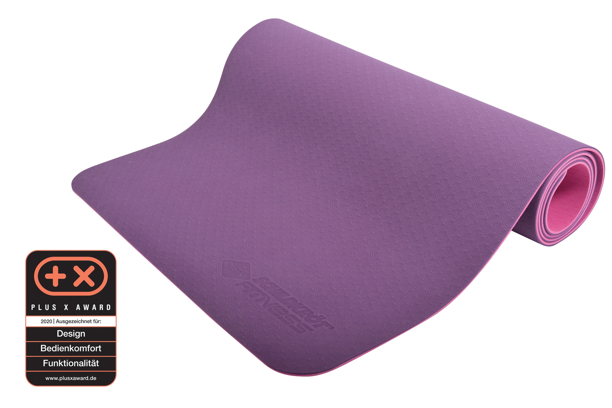 Schildkröt Yogamatte »Yogamatte 4mm BICOLOR - Violett/Rosa« Inkl. Tasche mit Kordelzug / PVC frei