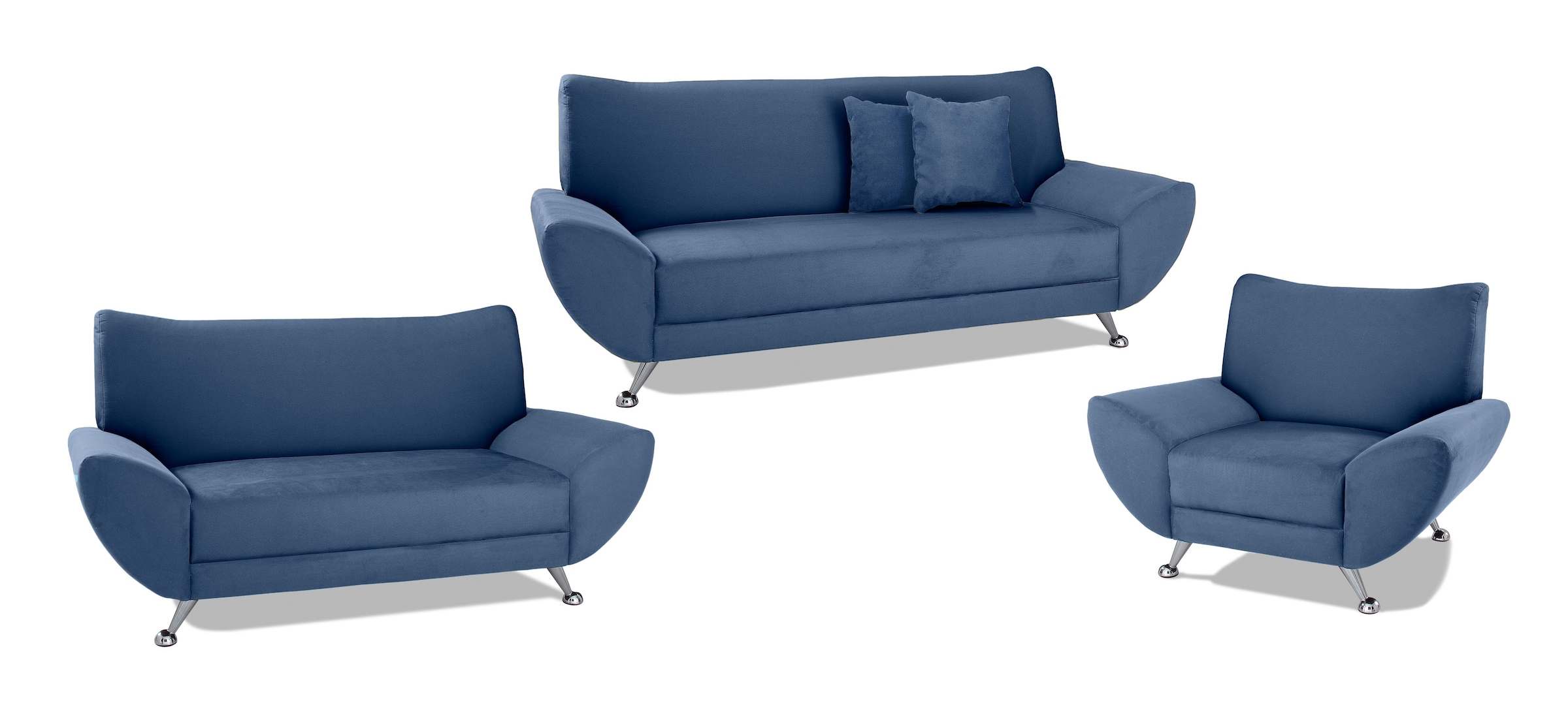 INOSIGN Polstergarnitur »Saltare elegant und komfortabel, toller Fuß als Designelement«, (3 tlg.)