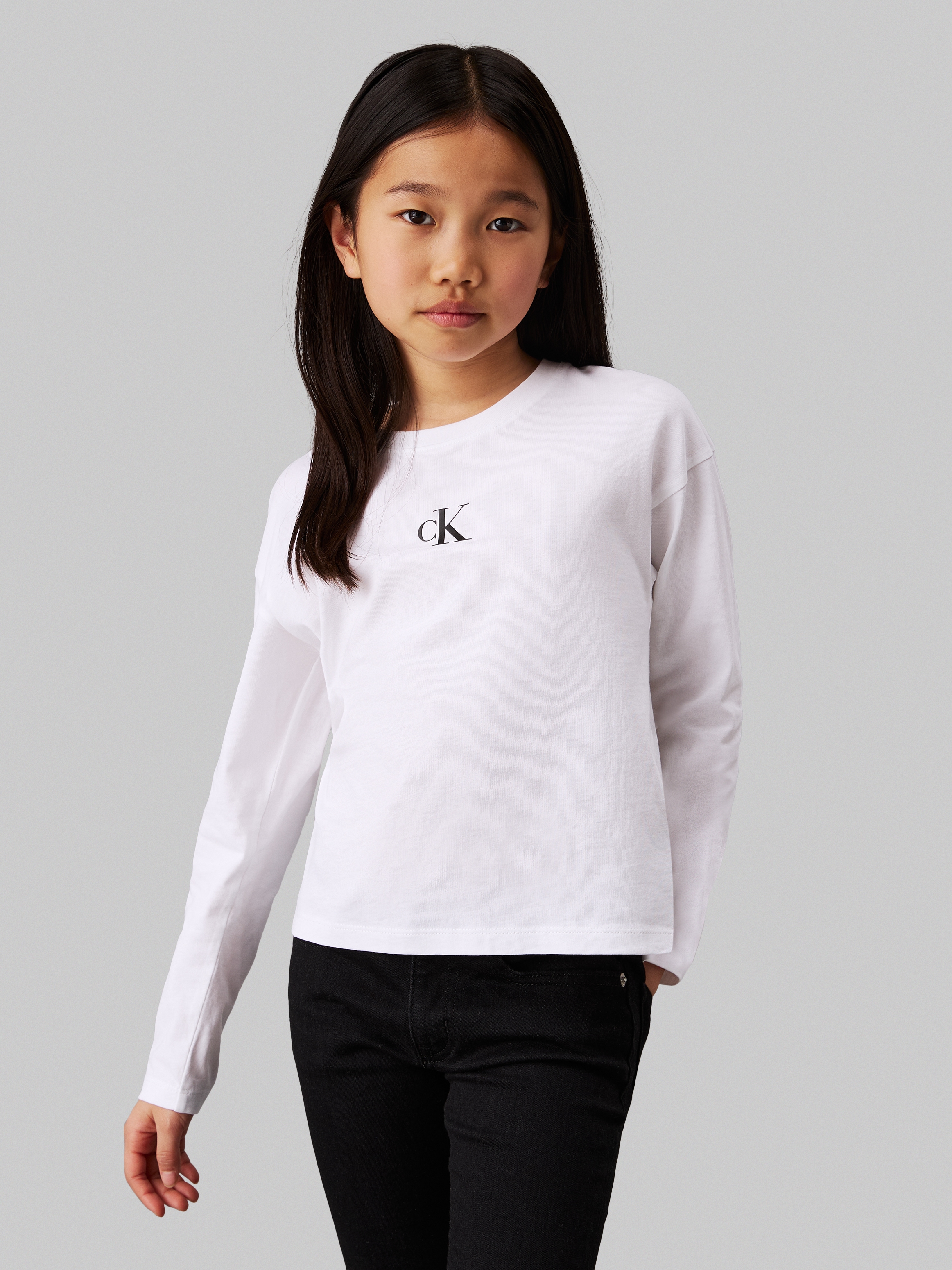 Langarmshirt »CK LOGO LS T-SHIRT«, für Kinder bis 16 Jahre und mit Logodruck