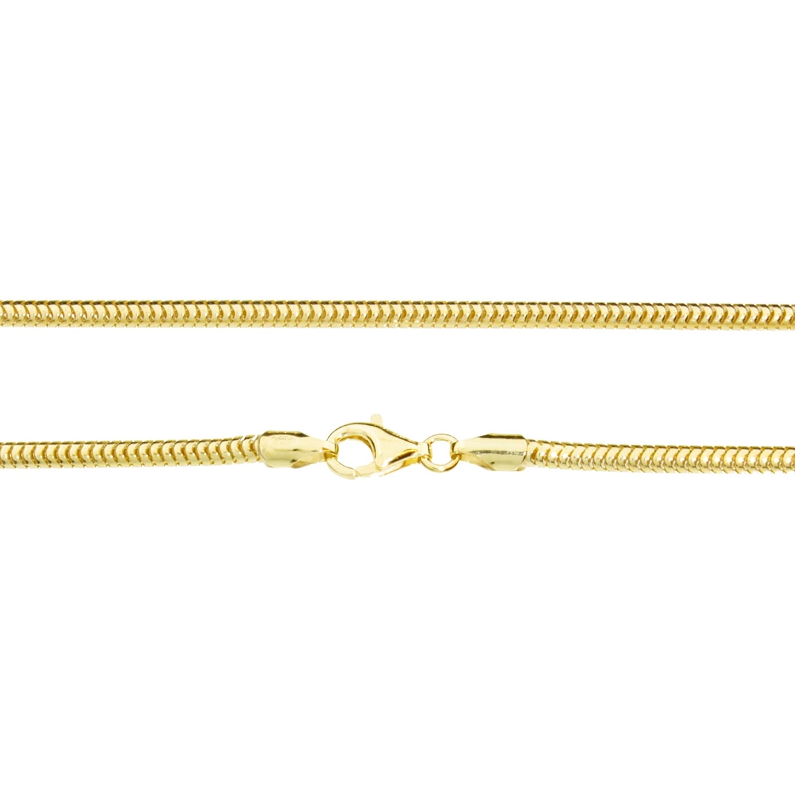 OSTSEE-SCHMUCK Silberkette »- Schlange 2,4 mm - Silber 925/000, vergoldet -,«