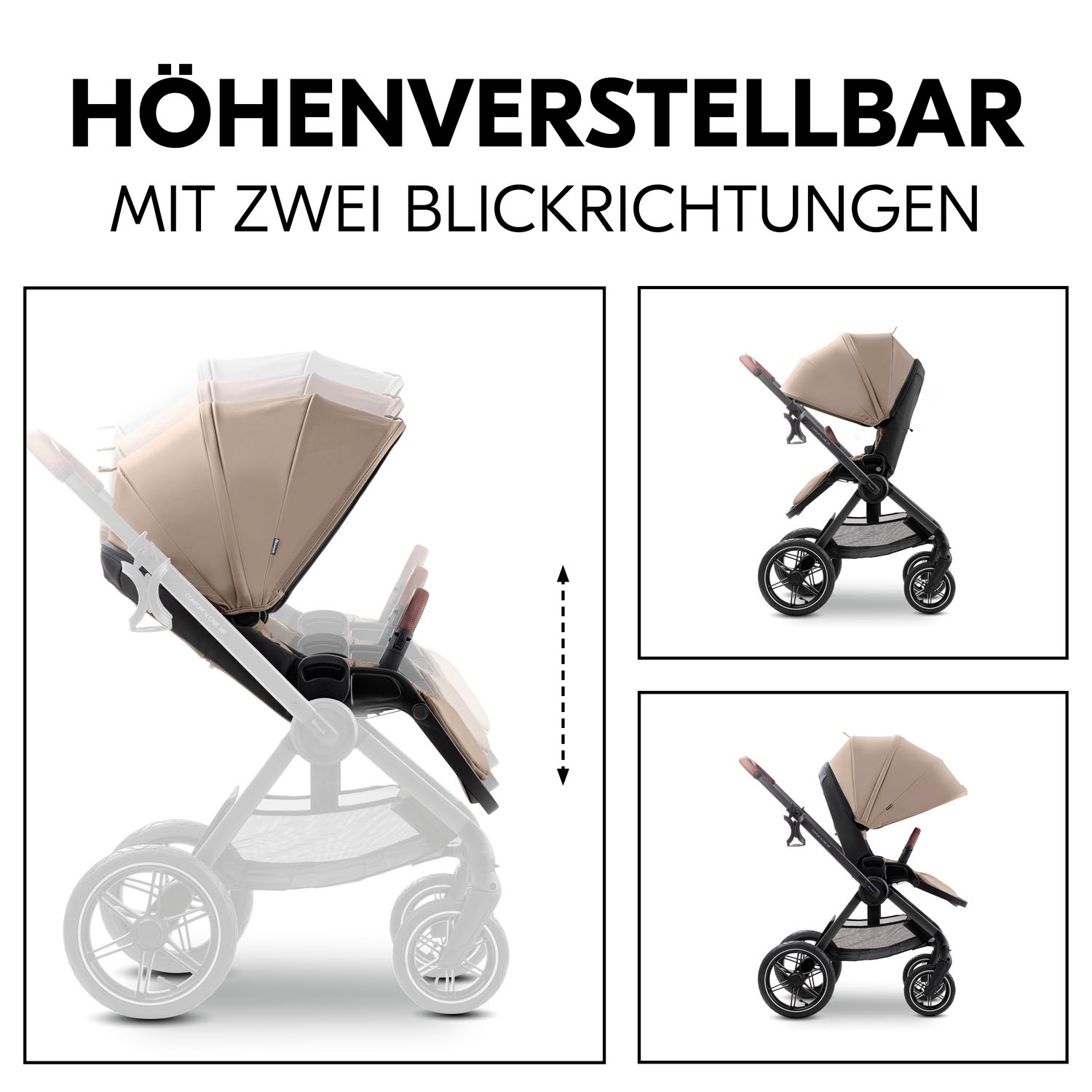Hauck Kombi-Kinderwagen »Comfort N Care Air«, 22 kg, Belastbarkeit bis 22 kg