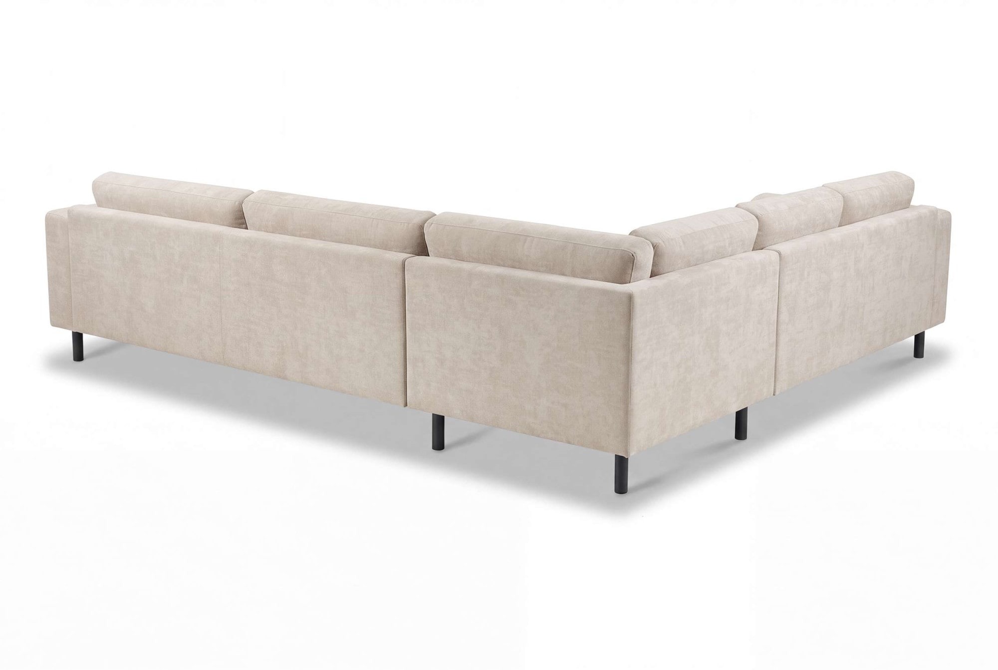 OTTO home Ecksofa »Sveeva, L-Form, B.288 cm, schwarze Metallfüße« langlebiger Strukturstoff, mit Wellenunterfederung, viele Farben