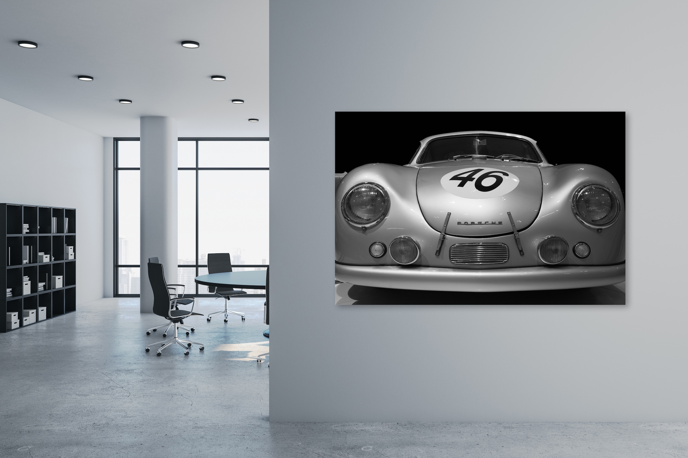 queence Leinwandbild »The "46"«, Auto-Modern-Kunst, (1 St.), Akustikbild mit sehr guten Schallabsorptions-Eigenschaften
