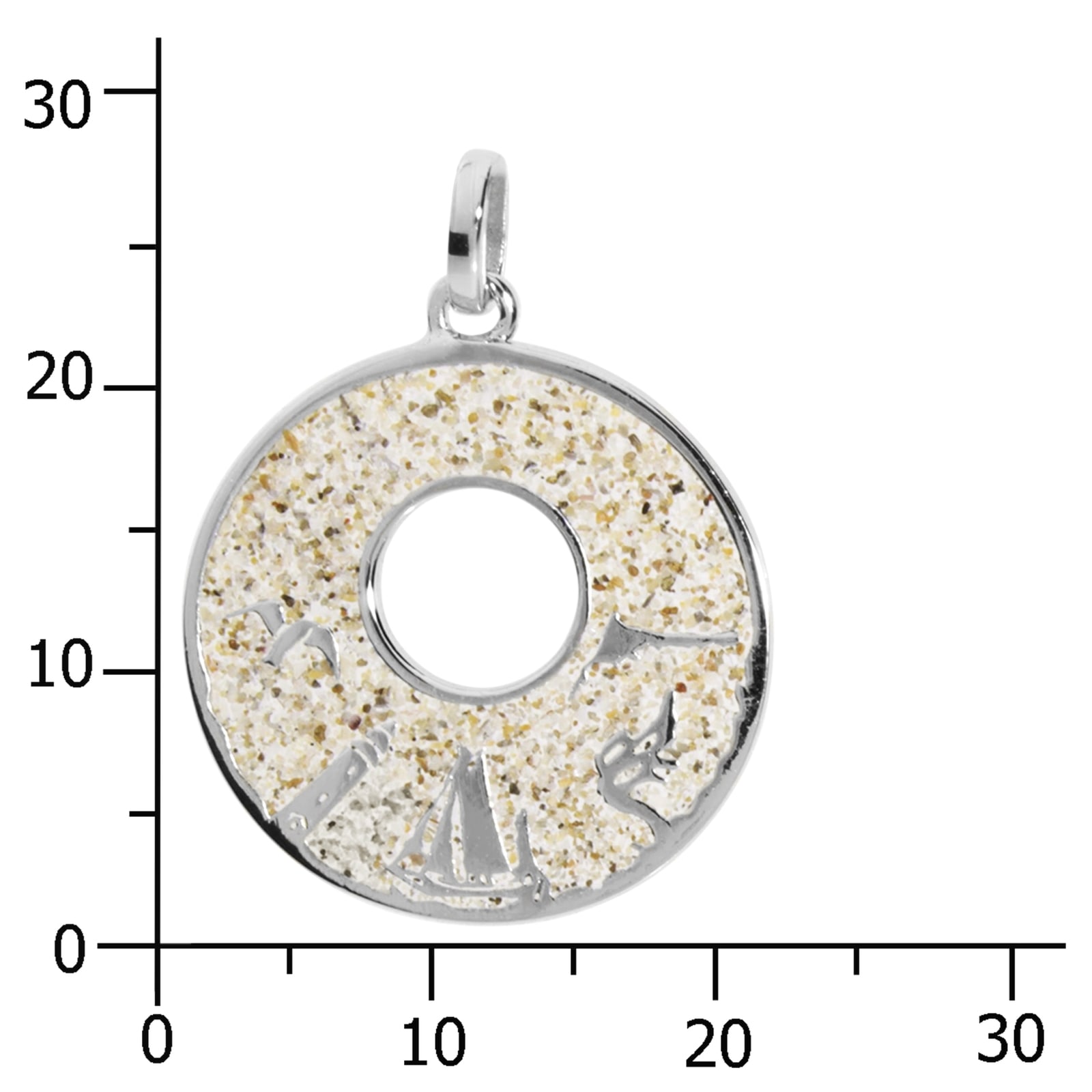 OSTSEE-SCHMUCK Kettenanhänger »- Fischland-Darß-Zingst - Silber 925/000 -,«