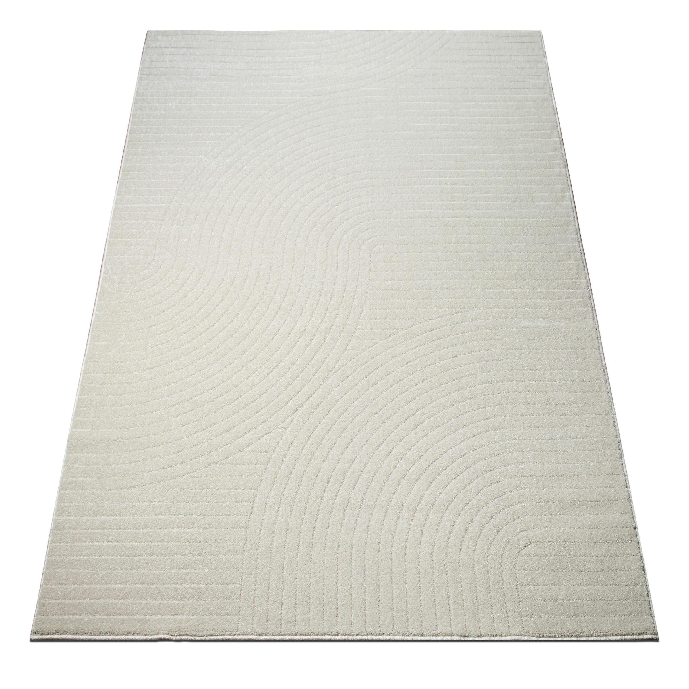 OTTO home Teppich »Revea, Zen Garden-Design in Hoch-Tief-Struktur,« rechteckig 9 mm Höhe 3D-Effekt, softer Kurzflor, pflegeleicht, Scandi-Look