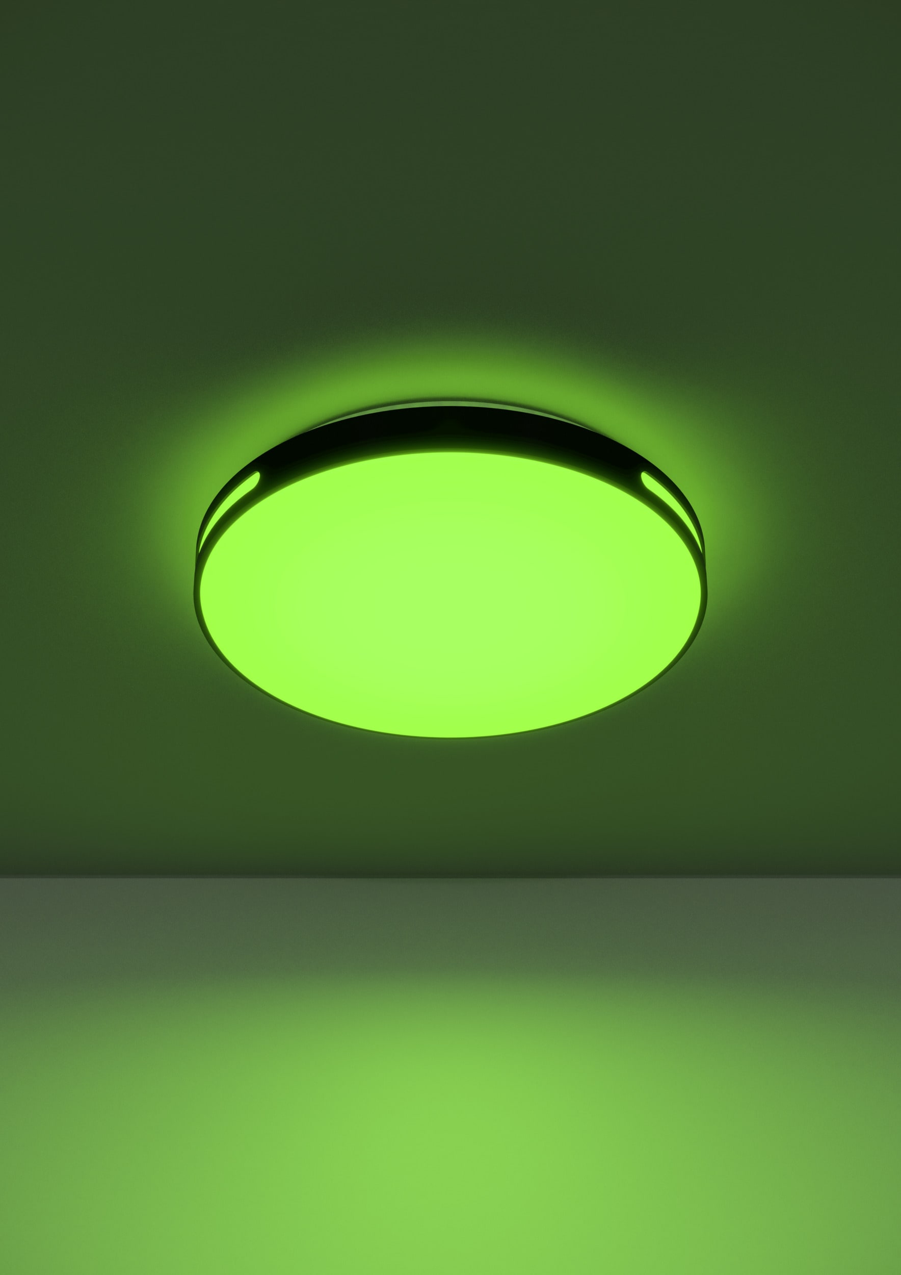 EGLO LED Deckenleuchte »MONTEGRANARO-Z Deckenlampe, Disco-Modus, ZigBee 3.0, Wohnzimmerlampe« LED-Modul 1 Stk. RGB | warmweiß - kaltweiß Fernbedienung inkl., App / Sprachsteuerung Alexa, H:7,7cm x D:39,4 cm