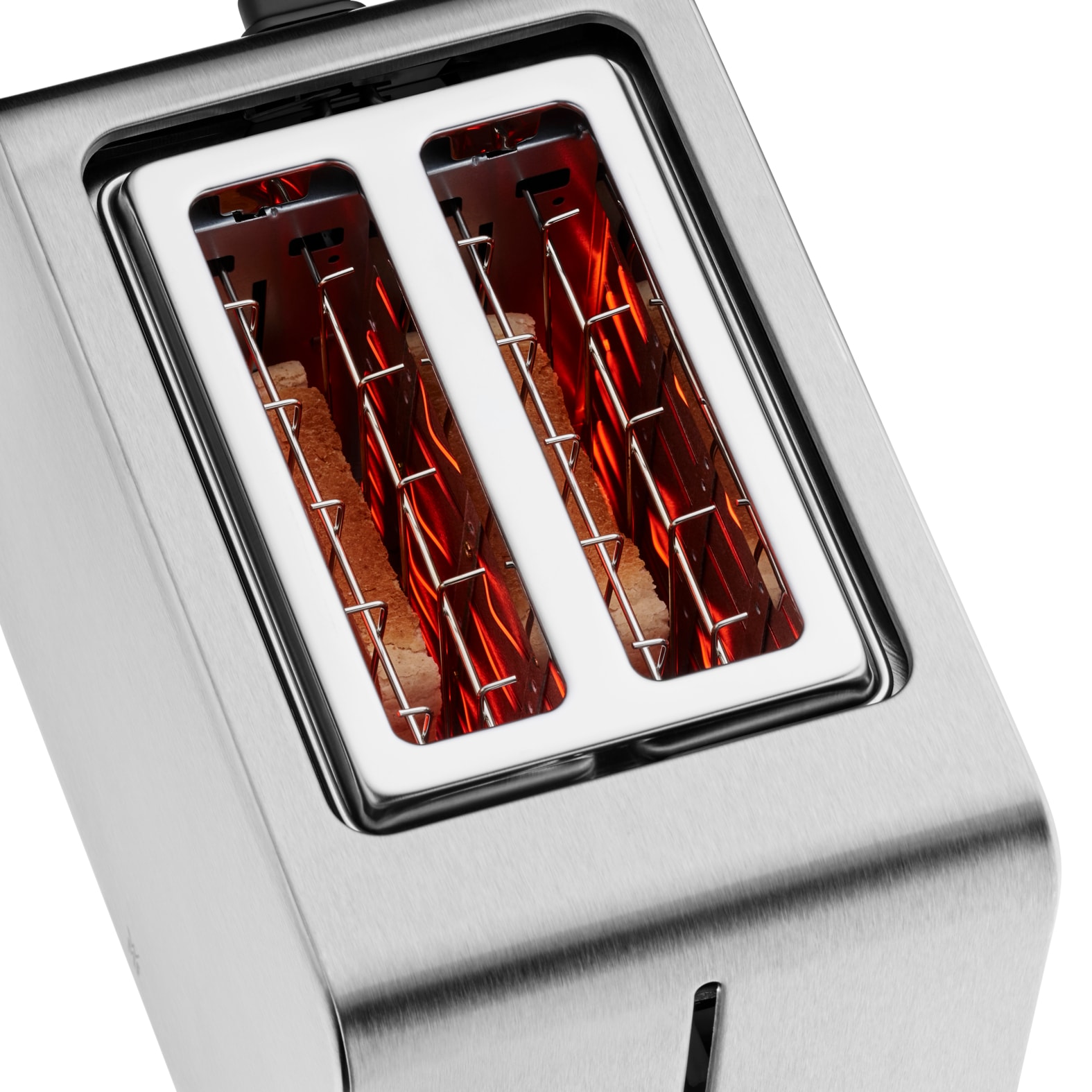 WMF Toaster »Stelio Edition, 2-Schlitz-Toaster, Brötchenaufsatz, 7 Bräunungsstufen«, 2 kurze Schlitze, für 2 Scheiben, 1050 W, Brotzentrierung, Krümelschublade, seidenmattes Cromargan Gehäuse