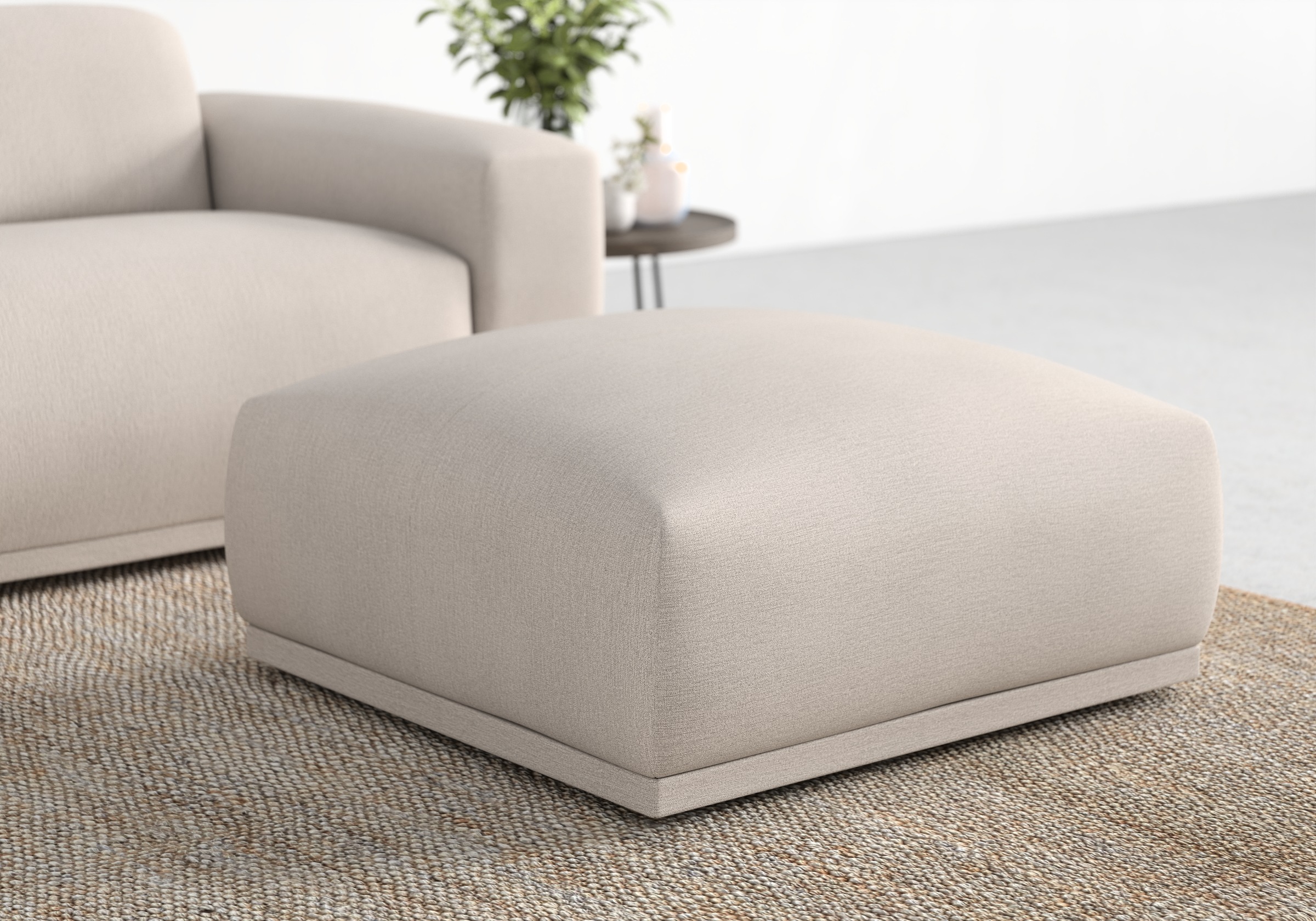 TRENDMANUFAKTUR Hocker »Braga, mit hochwertigem Kaltschaum, quadratisch, in Cord erhältlich«, (1 St.), moderner Polsterhocker, 85/42/85 cm (B/H/T)
