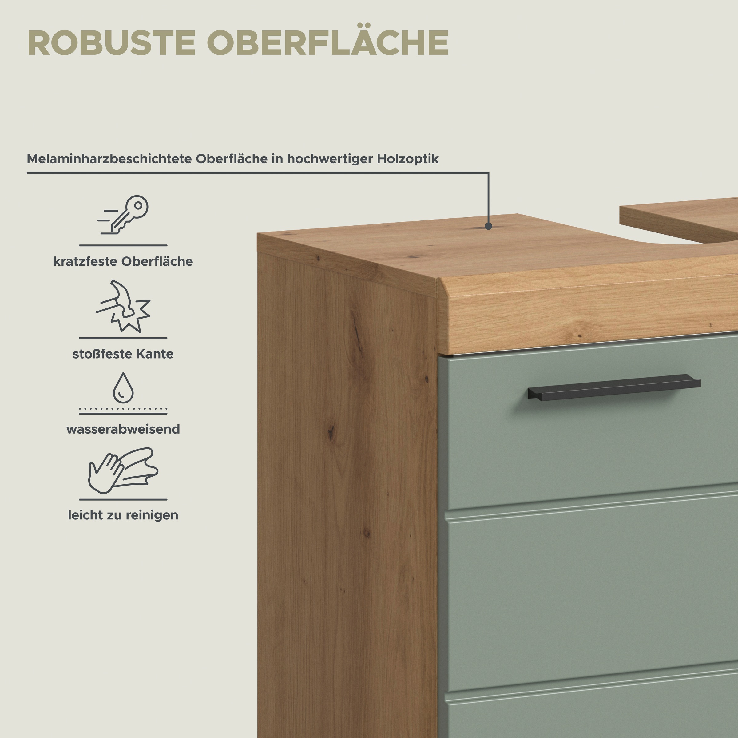 welltime Badmöbel-Set »Siena, 5 teilig, bestehend aus:« Set, TOPSELLER!, 5 Stk. tlg.