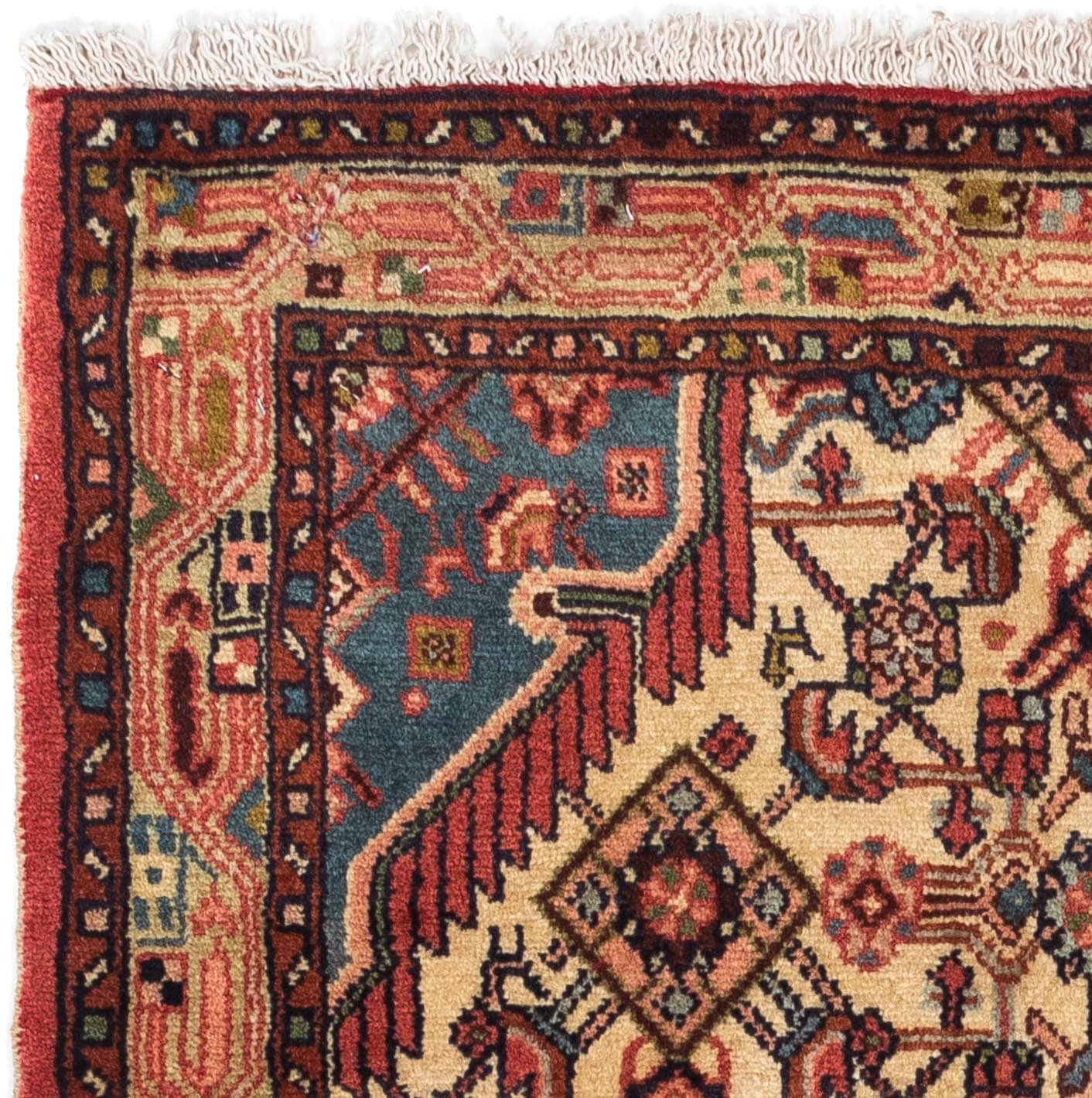 morgenland Wollteppich »Hosseinabad Medaillon Rosso 126 x 83 cm«, rechteckig,  Handgeknüpft bestellen bei OTTO