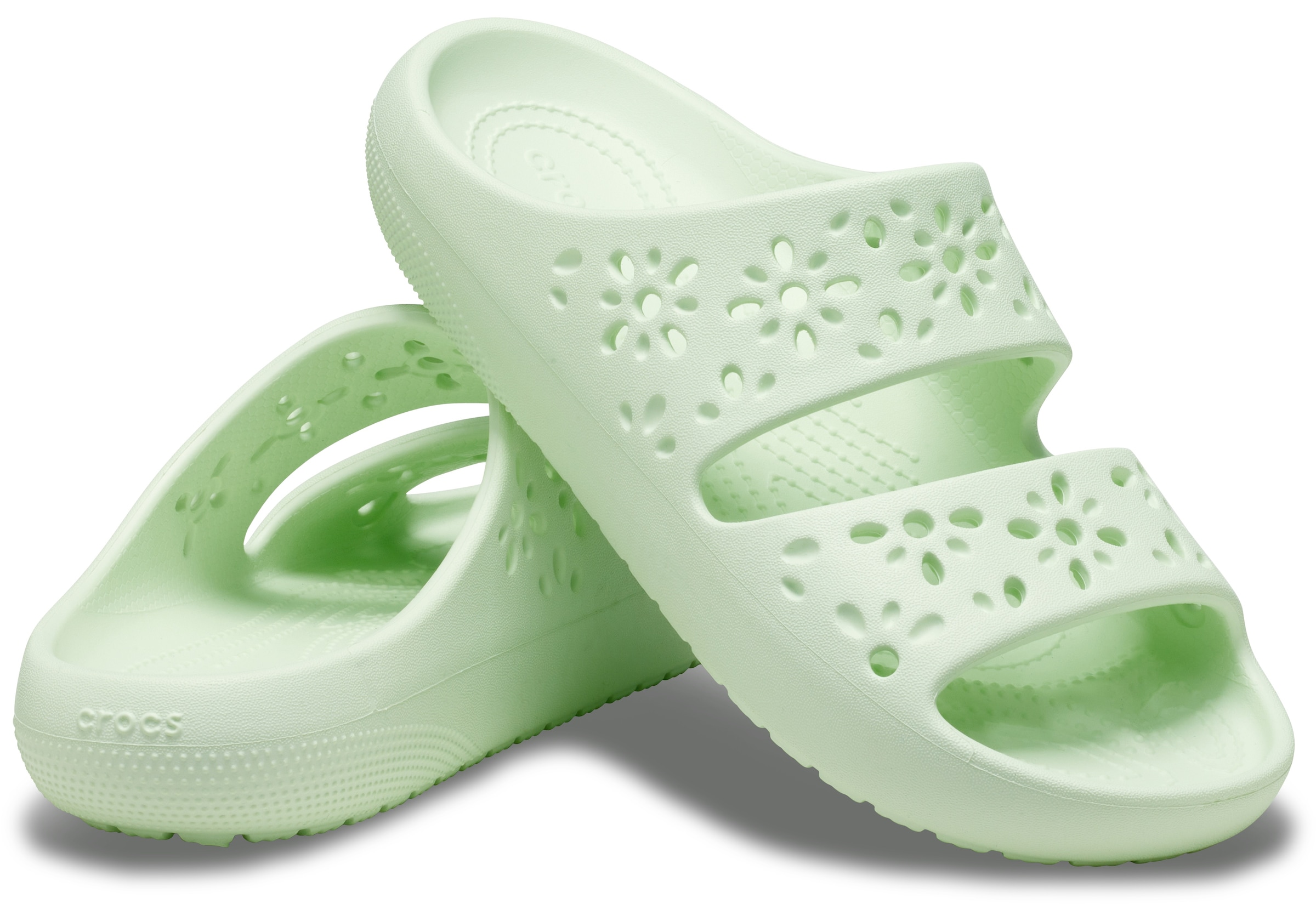 Crocs Badepantolette »Classic Floral Cut Out Sandal«, Sandale, Sommerschuh, Pool Slides mit genoppter Innensohle
