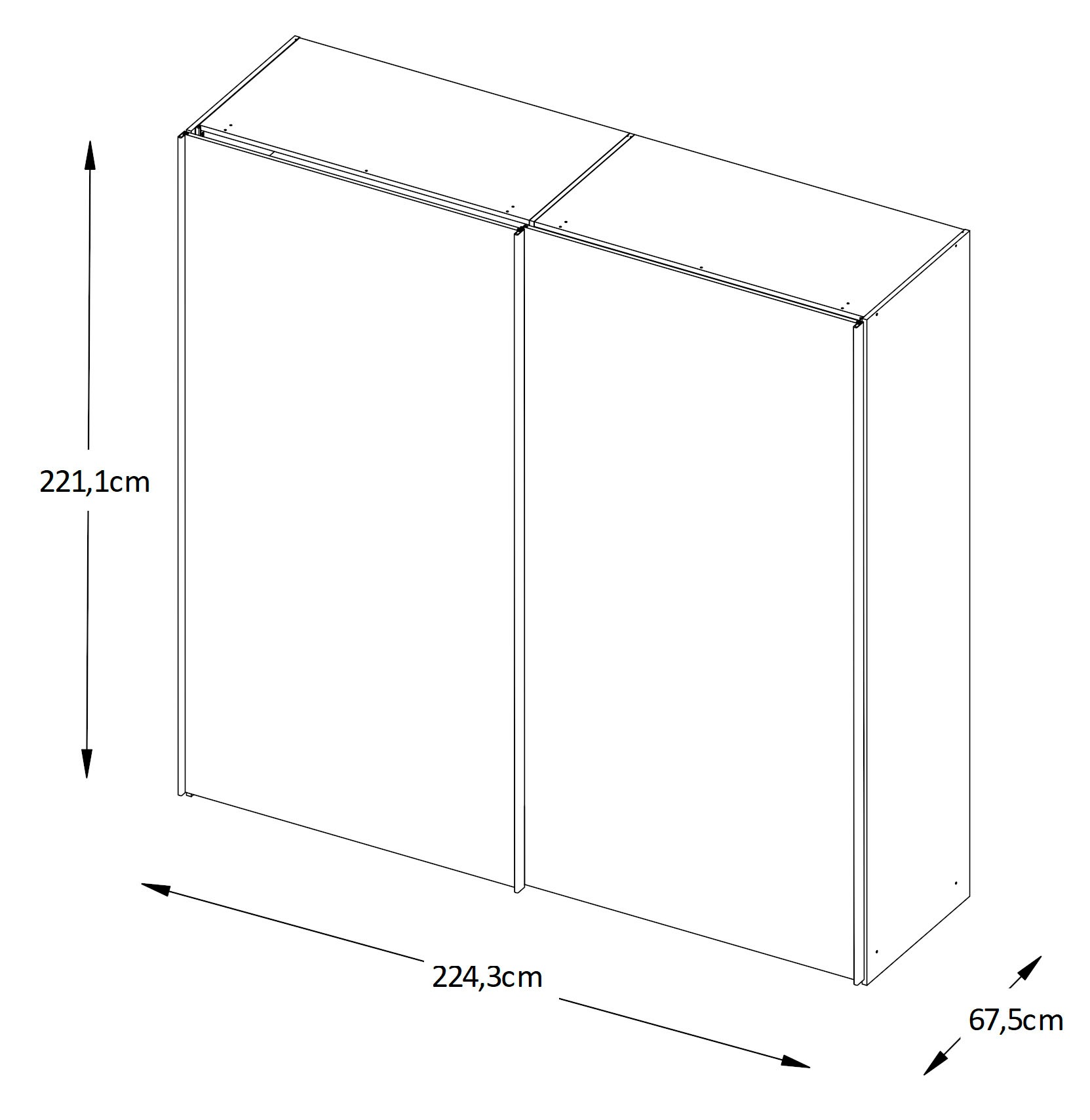 STAUD Schwebetürenschrank »Sinfonie Plus, edles Design in hochwertiger Qualität, Made in Germany« Mit Spiegeltüre und in vier verschiedenen Ausstattungsvarianten