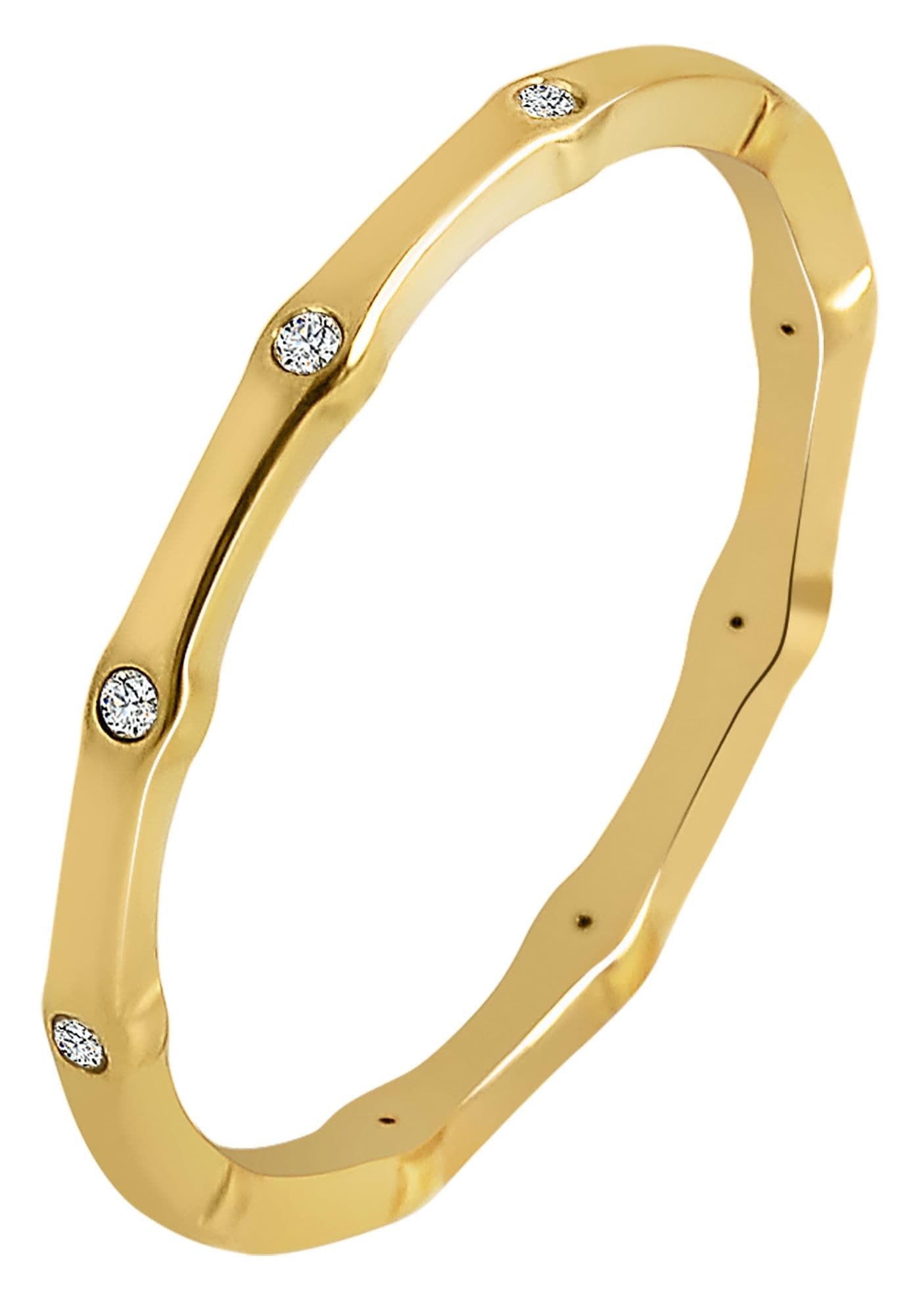 Adelia´s Fingerring »Damen Ring aus Edelstahl mit Strass Steinchen«