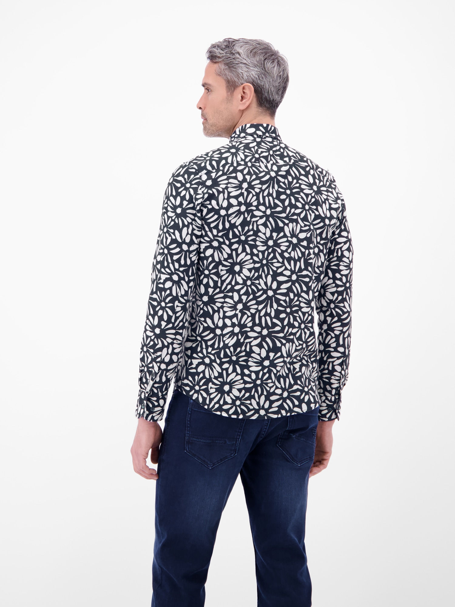 LERROS Leinenhemd »Langarmhemd mit floralem Print aus Mischgewebe« Baumwoll‑Leinen Mix, hautfreundlich, ideal für warme Tage, langarm