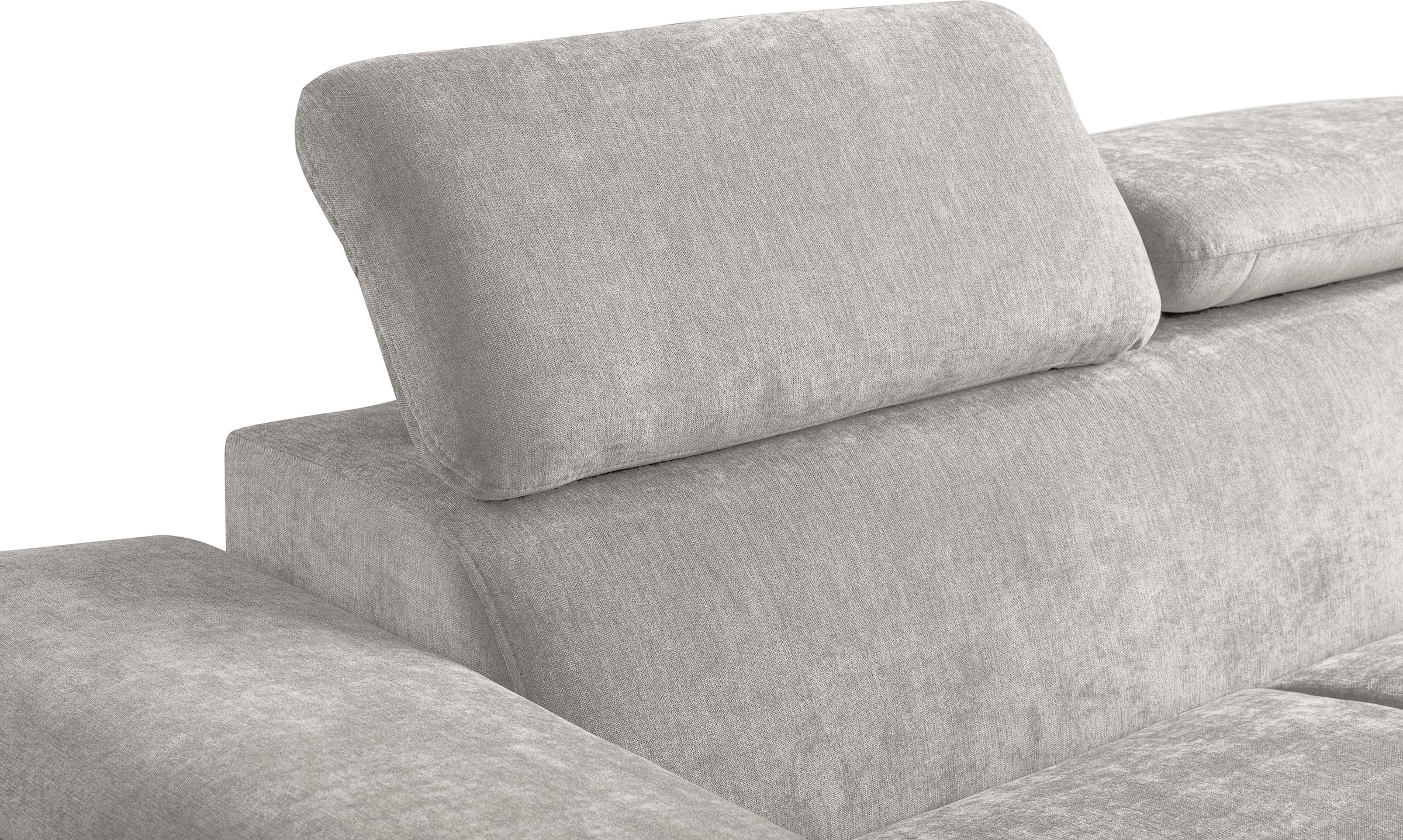 WERK2 Ecksofa »Cosmo 282 cm breit, Multifunktionen, Bettfunktion« Chenille, L-Form, XXL, Schlaffunktion, Bettkasten