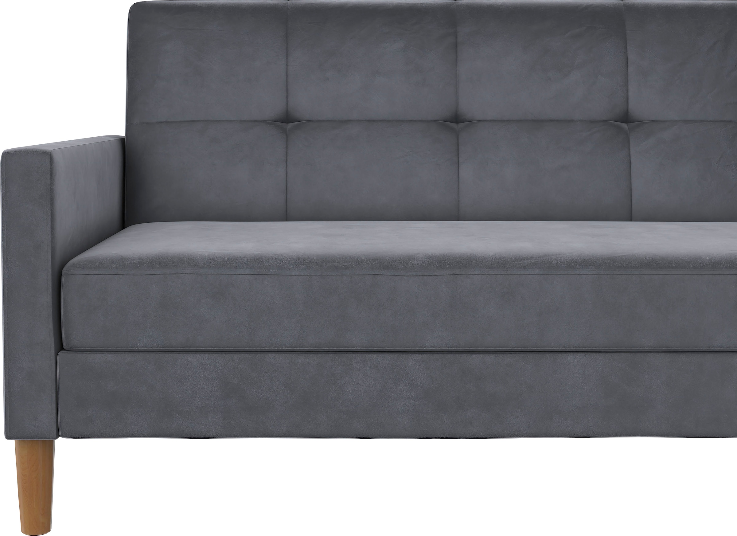 Dorel Home Ecksofa »Lilly, L-Form,«, mit Bett-Funktion, Recamiere beidseitig montierbar, Sitzhöhe 43 cm