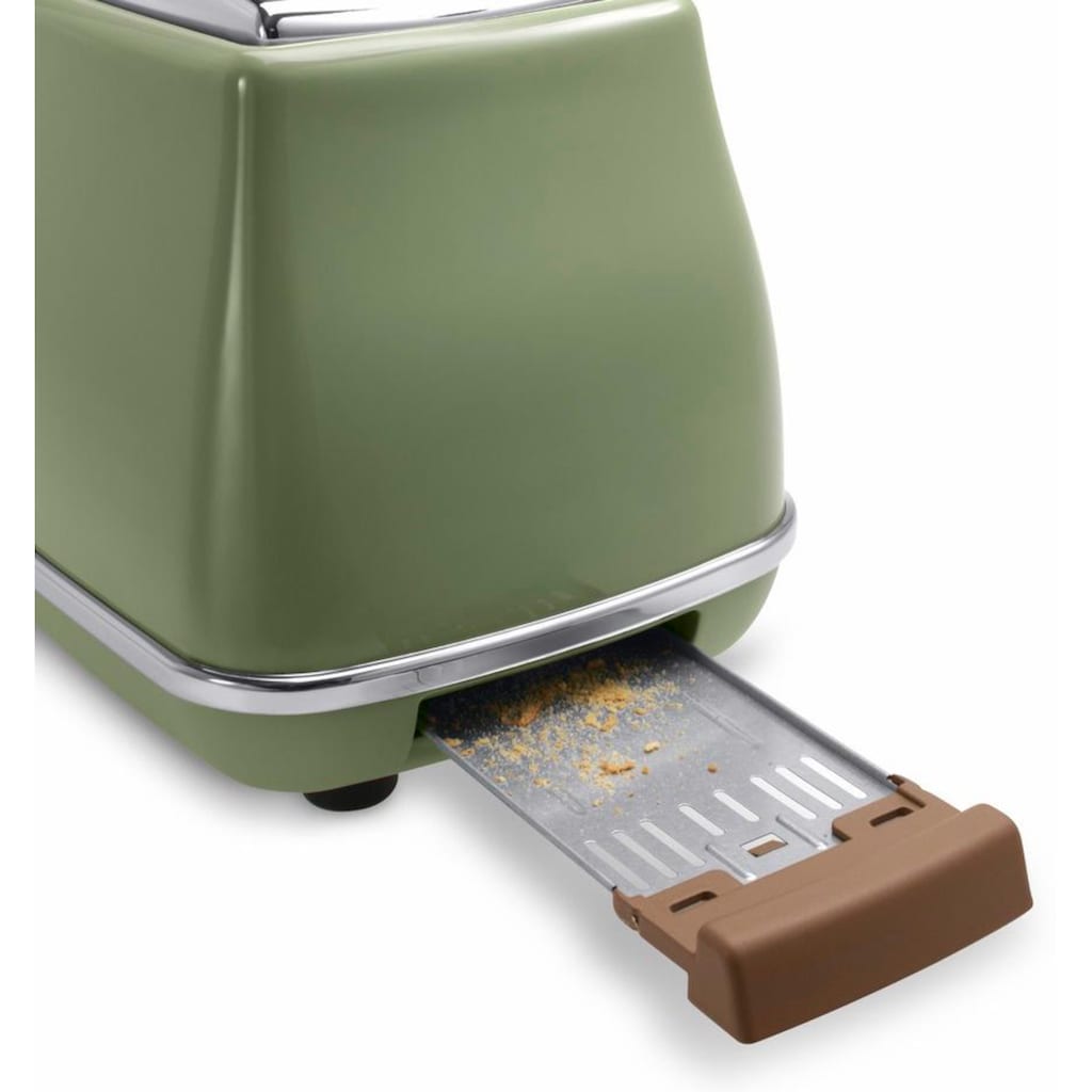 De'Longhi Toaster »Incona Vintage »CTOV 2103.BG««, 2 kurze Schlitze, 900 W