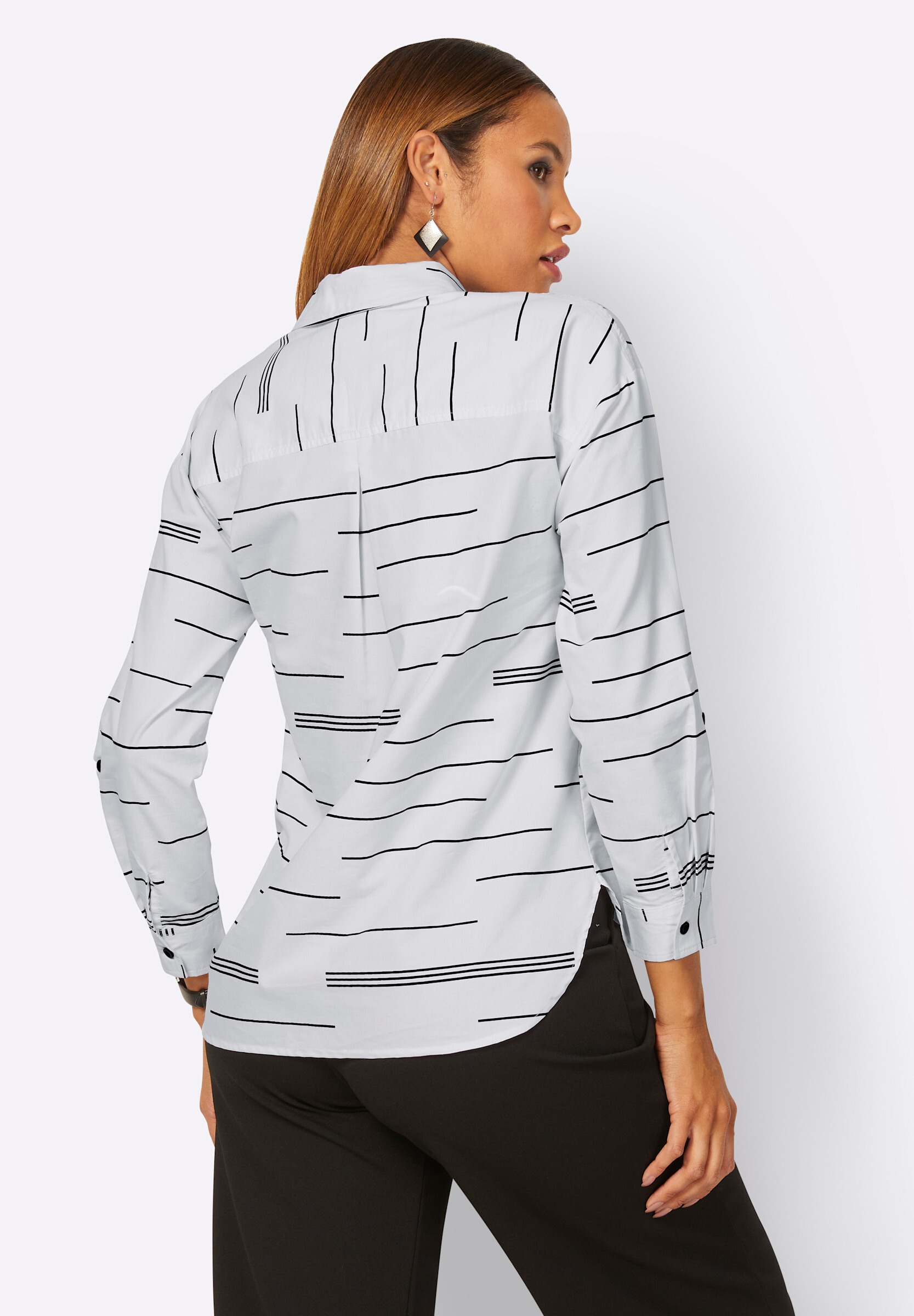creation L Klassische Bluse »Bluse Schlupf-Bluse mit verlängertem Rückenteil«