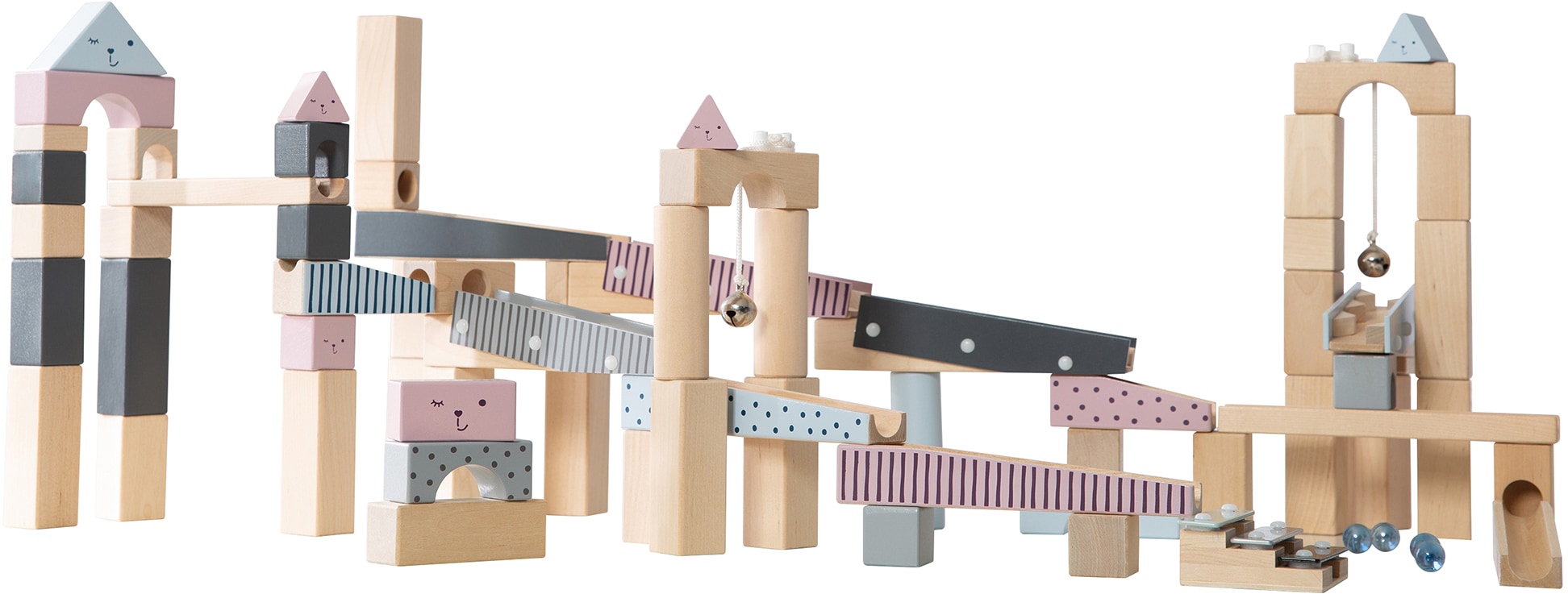 Roba Kugelbahn-Bausatz »Kugelbahn« mit Geräuscheffekten und Glasmurmeln in bunt