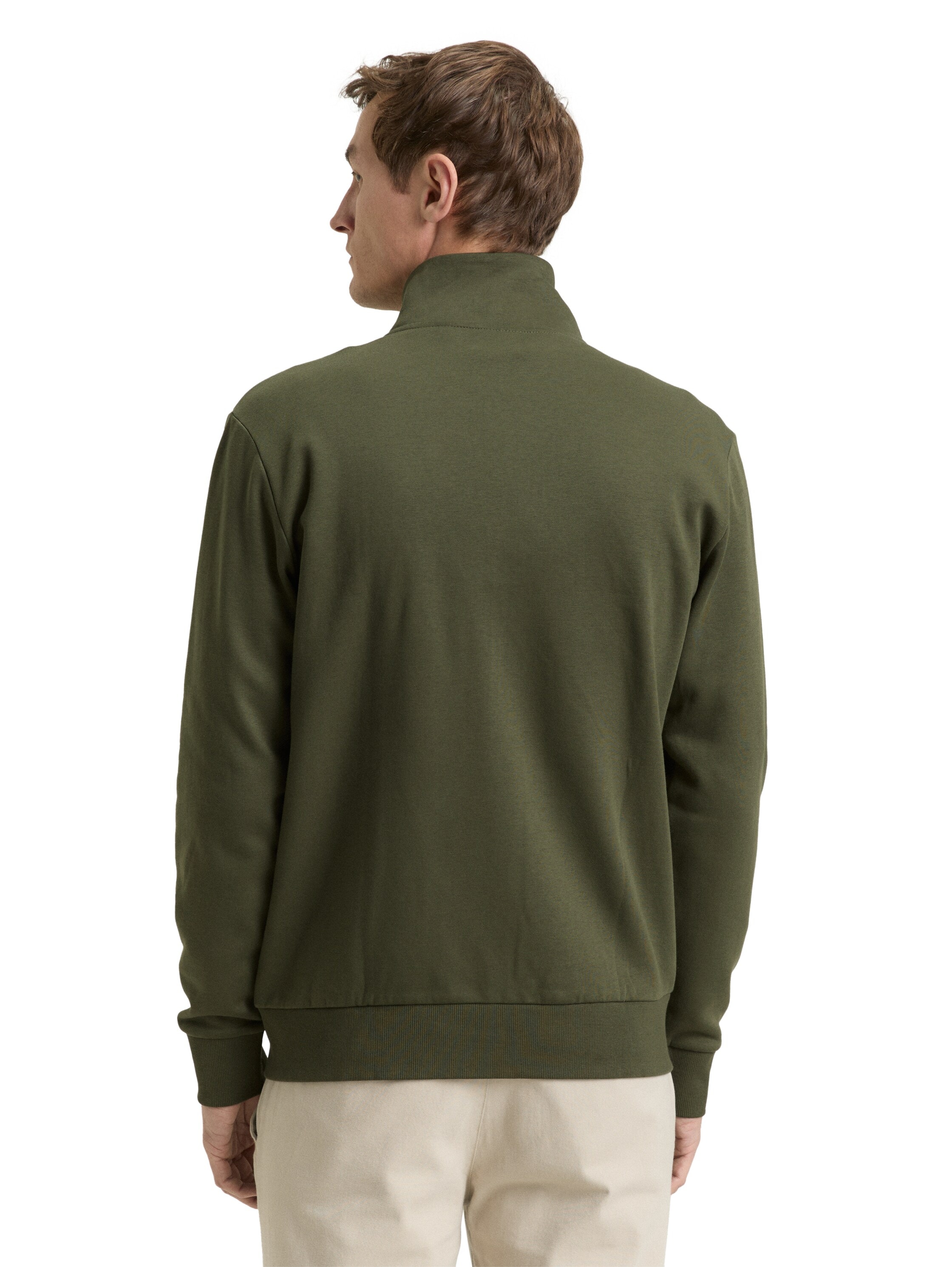 TOM TAILOR Sweatjacke mit Logo Stickerei