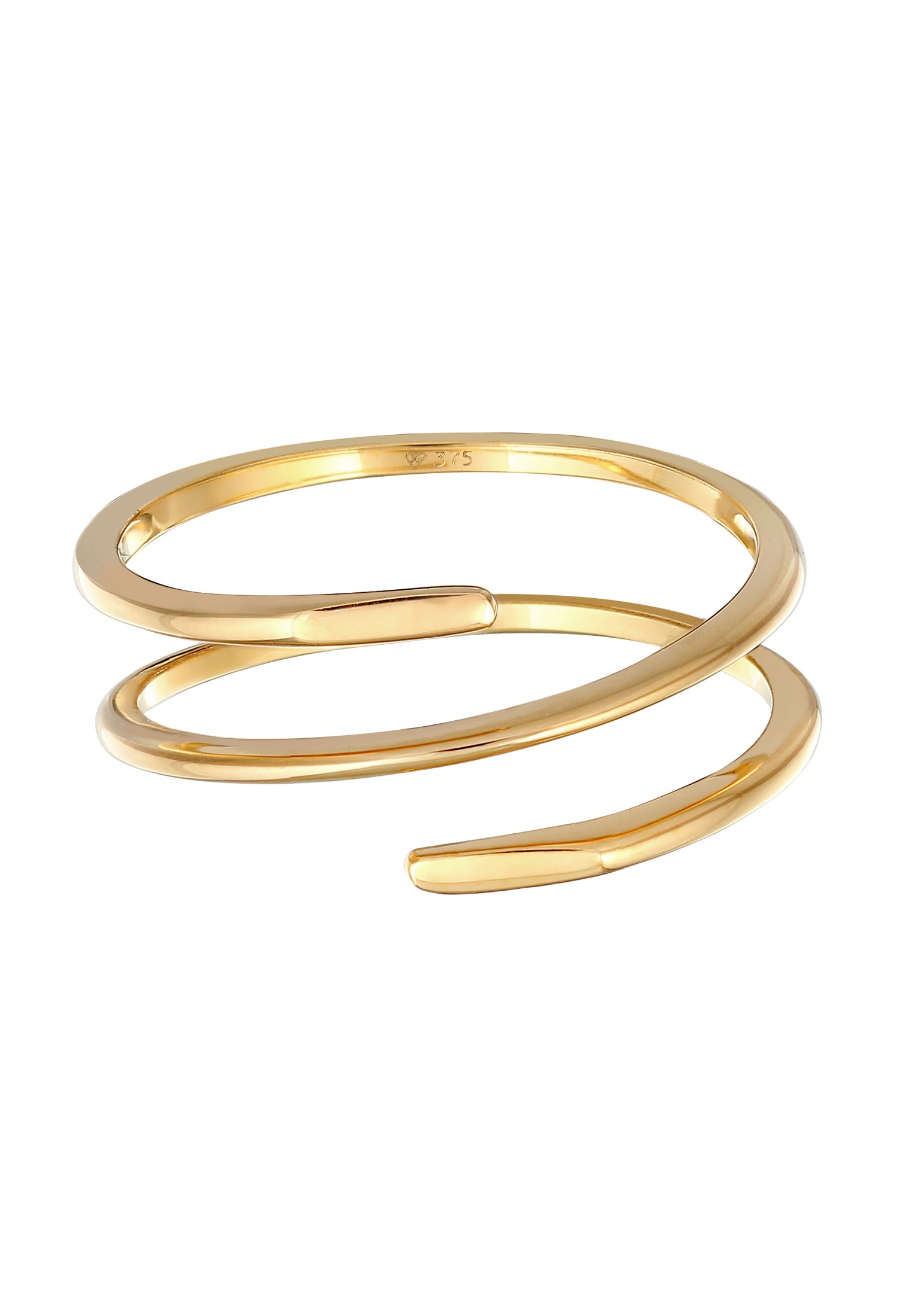 Elli Premium Silberring »Ring Wickelring Twist Fein 375 Gelbgold«