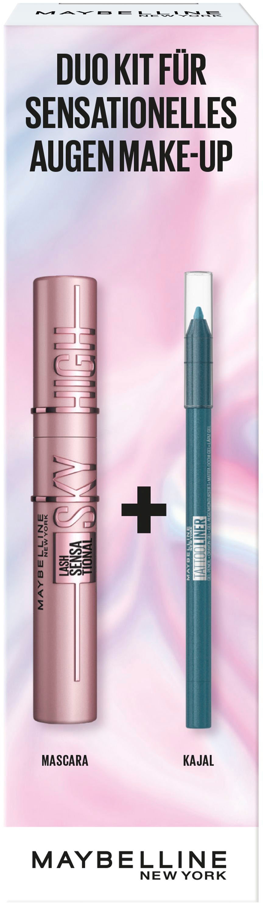 MAYBELLINE NEW YORK Mascara »Maybelline New York Sky High + Tattoo Liner Gel Pencil«, mit Bambusextrakt