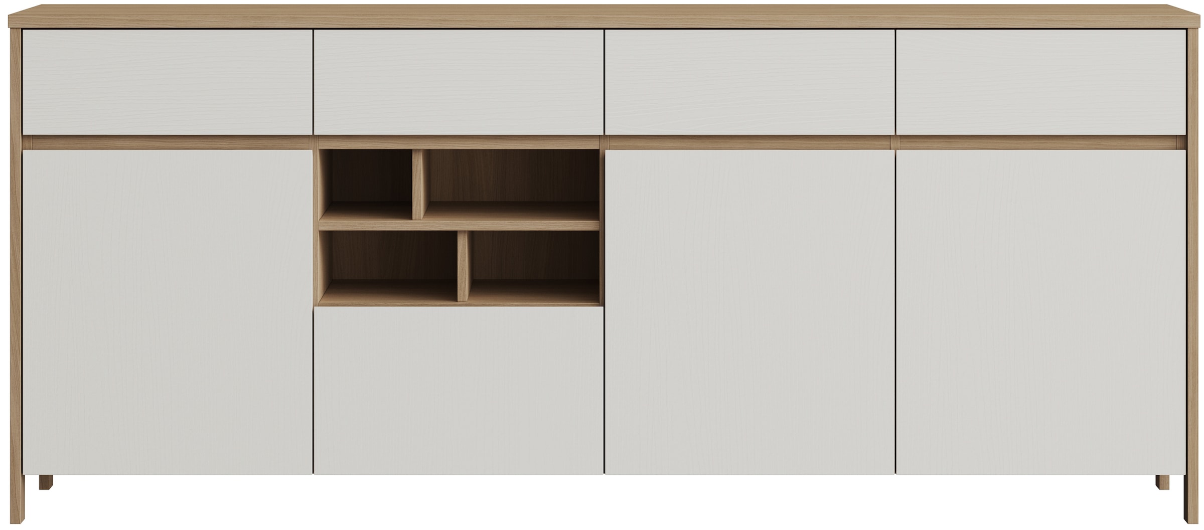 Home affaire Sideboard »Stranda, moderner Schrank, Kommode im Scandi-Style, 198 cm breit«, elegante Rahmenoptik, ausreichend Stauraum, vielseitig einsetzbar
