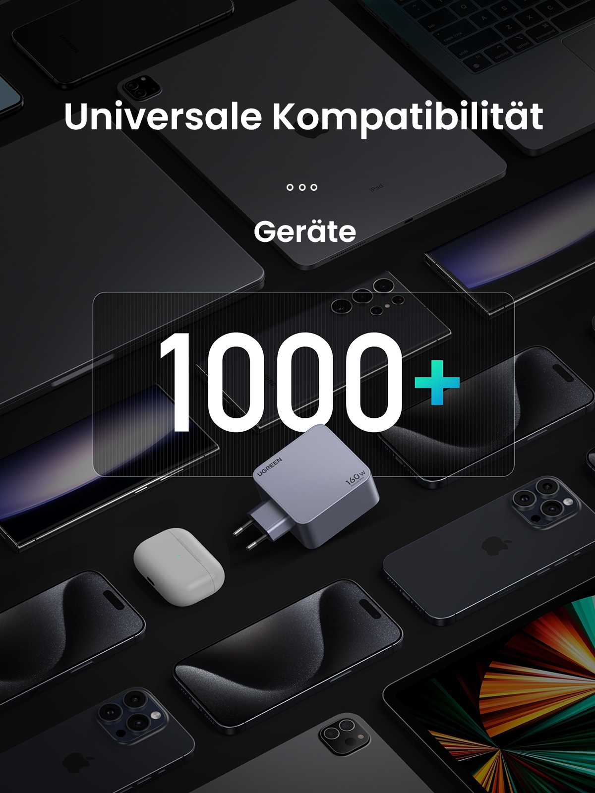 UGREEN Schnelllade-Gerät »Nexode Pro 160W 4-Port GaN Fast Charger Set X763«