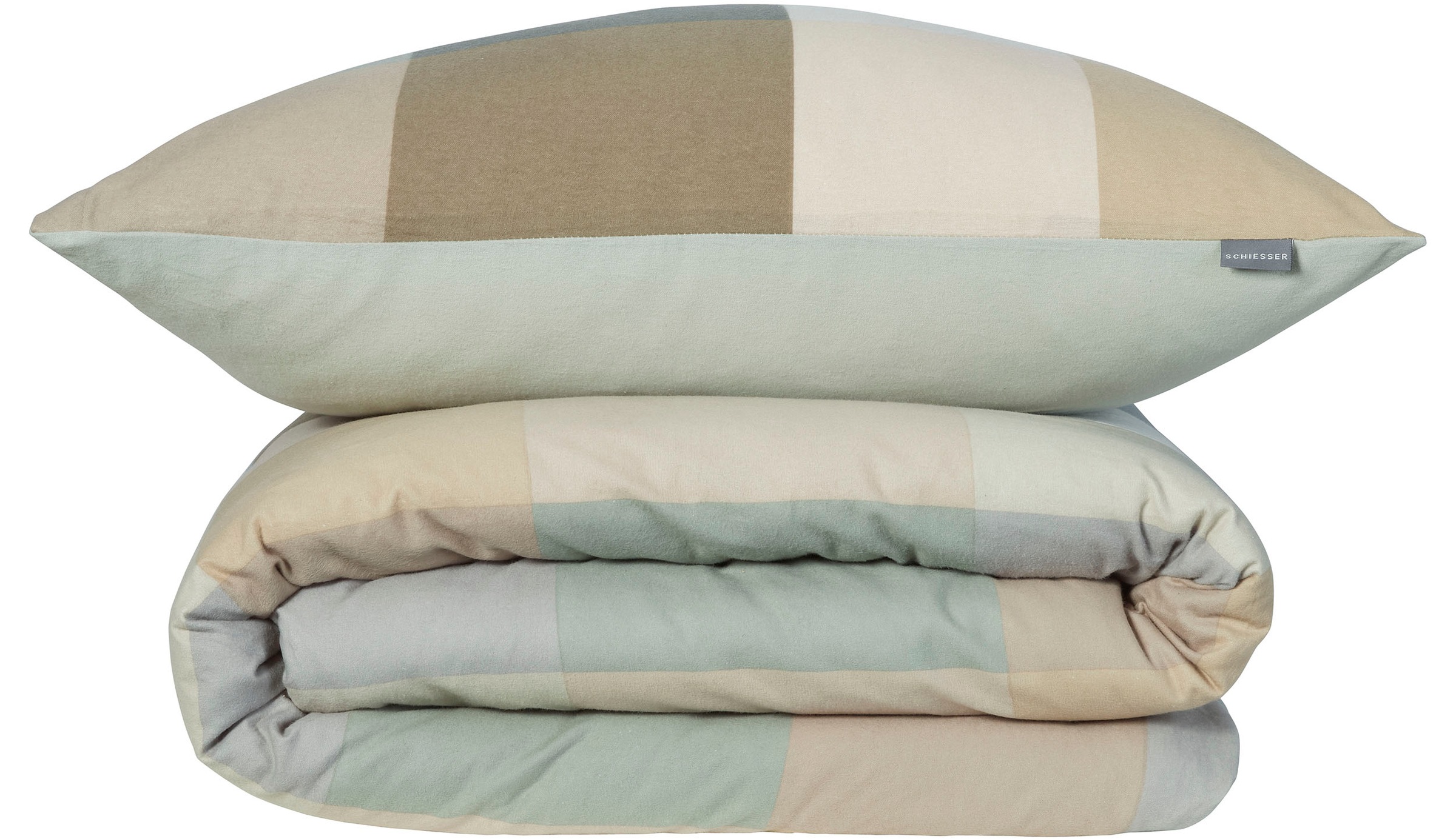 Schiesser Wendebettwäsche »Travis aus weicher Baumwolle in klassischem Karo« 2 Stk. tlg. Made in Green
