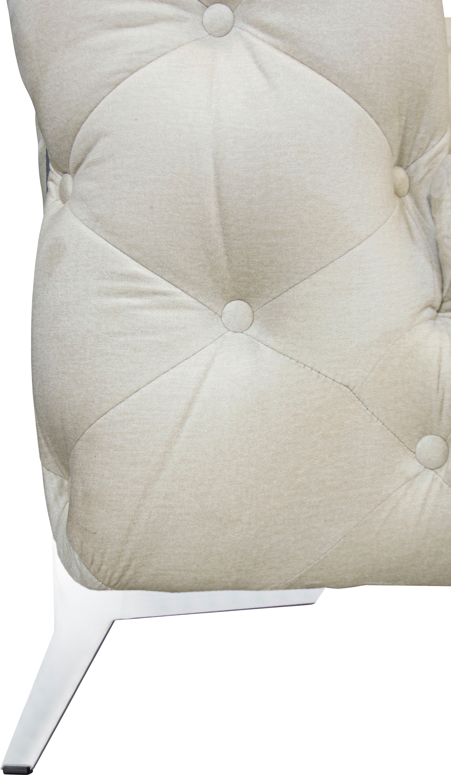 Leonique Chesterfield-Sofa »Amaury L-Form«, großes Ecksofa, Chesterfield-Optik, Breite 323 cm, Fußfarbe wählbar