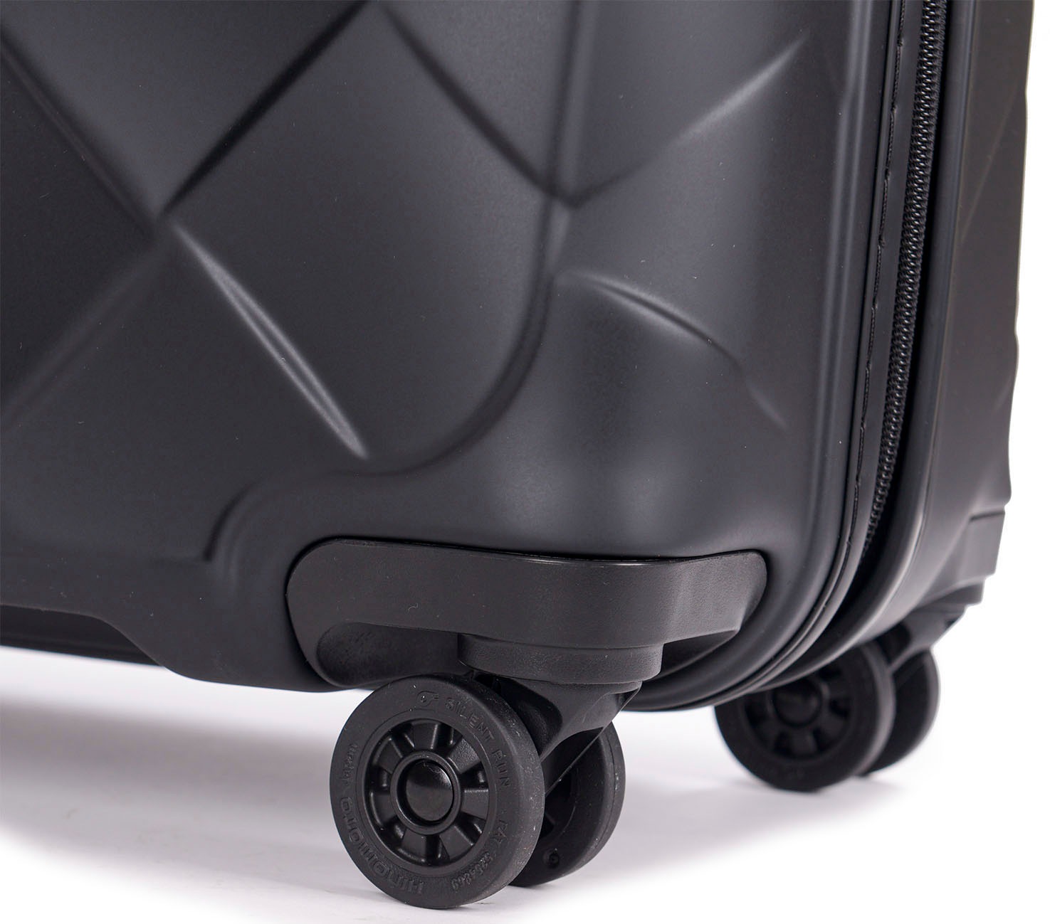 Stratic Hartschalen-Trolley »Leather&More M, matt black«, 4 Rollen, Reisekoffer Reisegepäck Aufgabegepäck TSA-Zahlenschloss