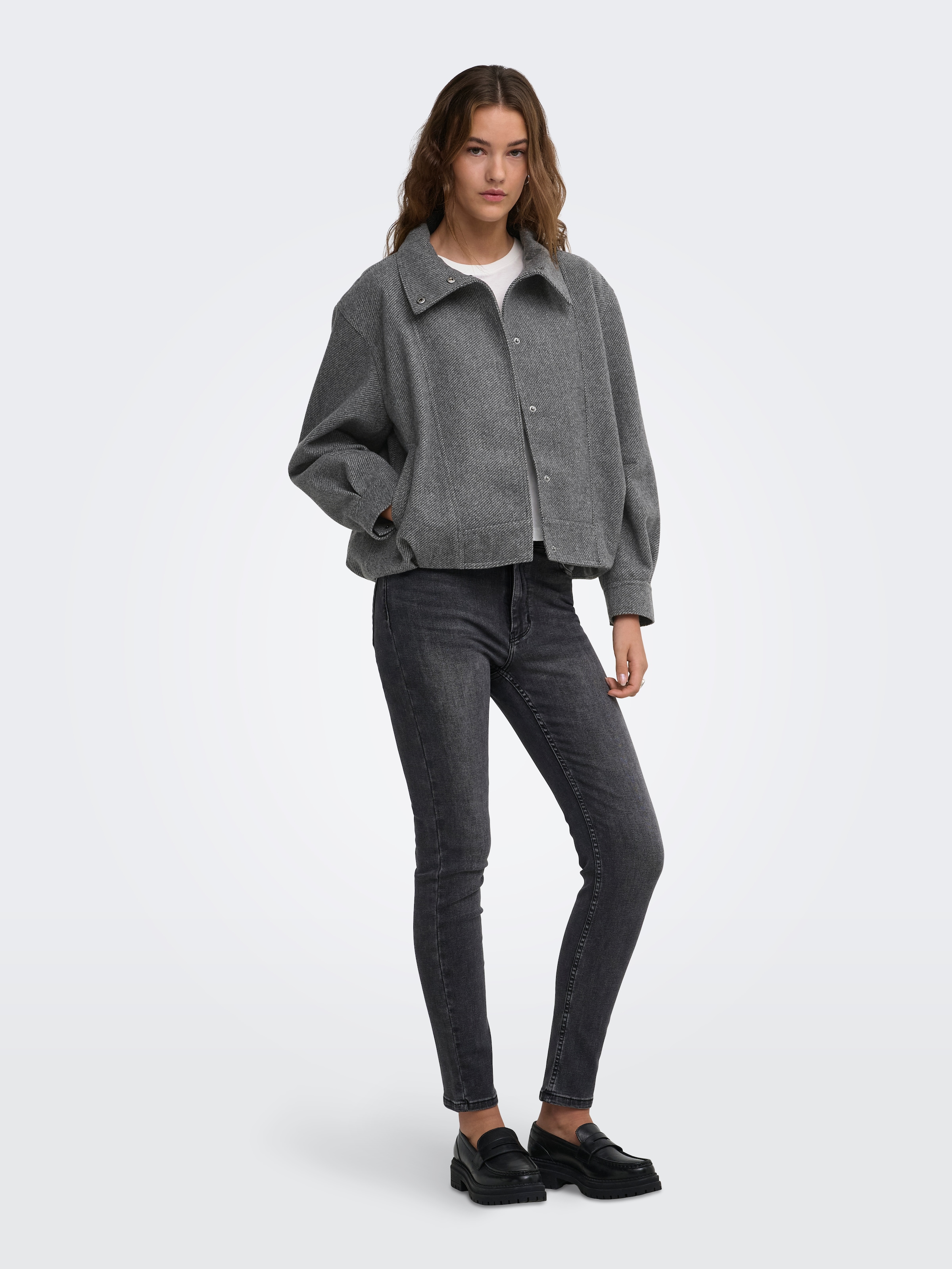 ONLY Kurzjacke »ONLASTA HIGH COLLAR BOMBER JACKET OTW« Kunstfaser