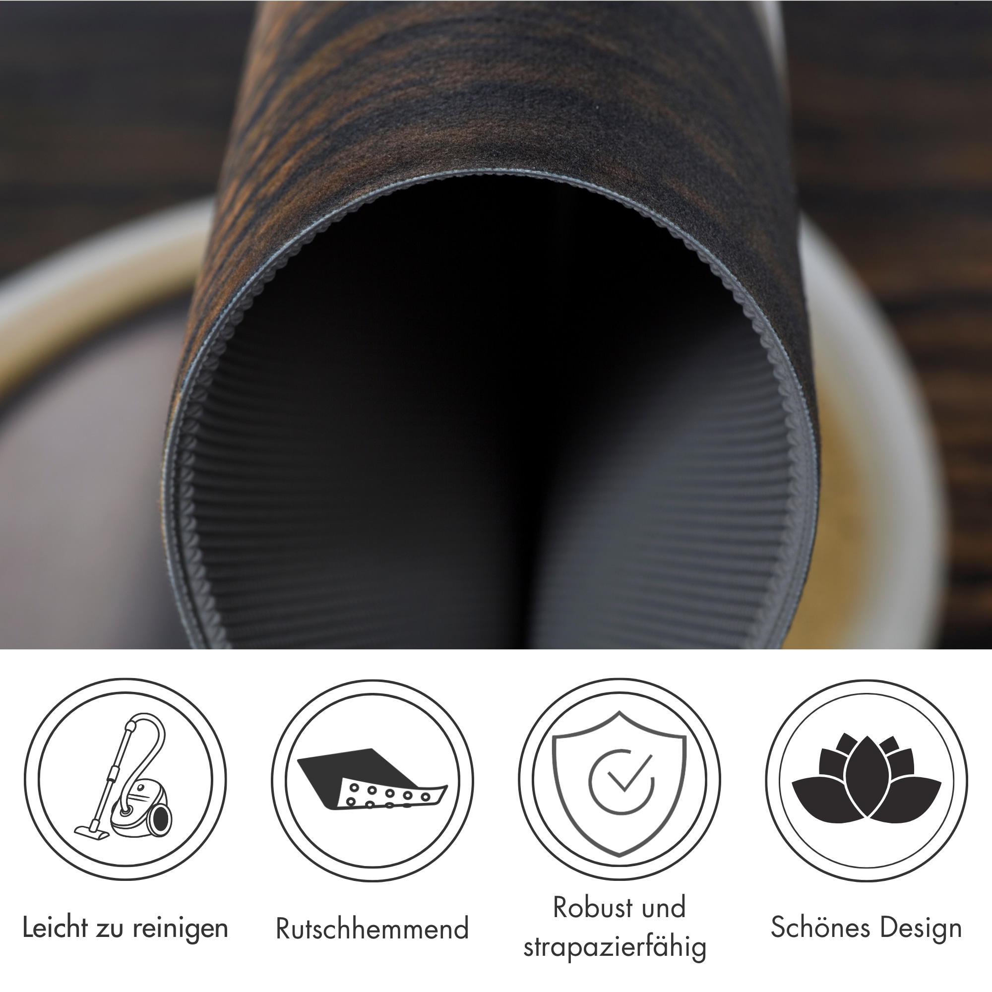 Andiamo Läufer »Kitchen« rechteckig 3 mm Höhe Vinyl-Küchenläufer, moderne Küchenmotive, Pasta, Gewürze, Kaffee