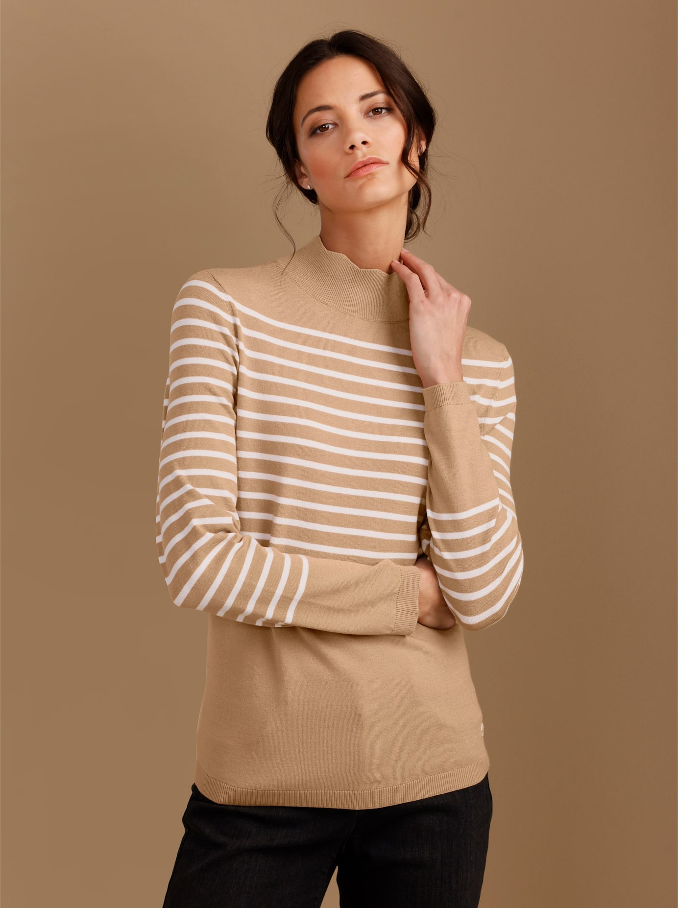 CREATION L PREMIUM Streifenpullover »Lyocell-Mix-Pullover«