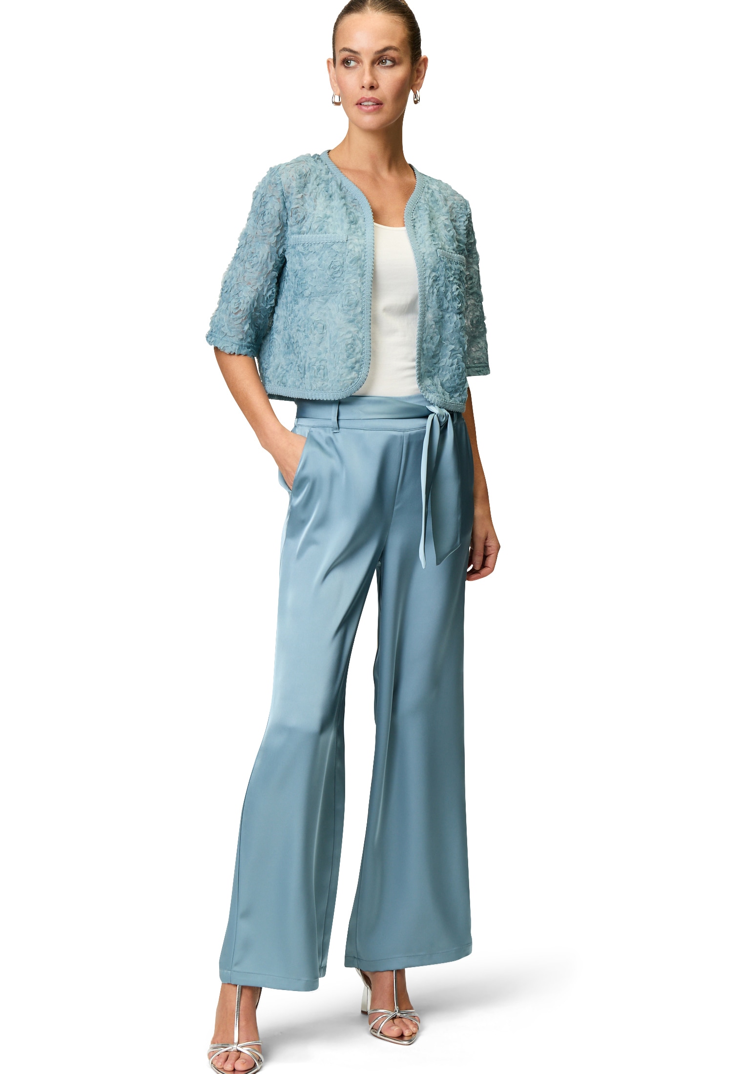 Zero Boleroblazer »Bolero mit 3D Blumen«