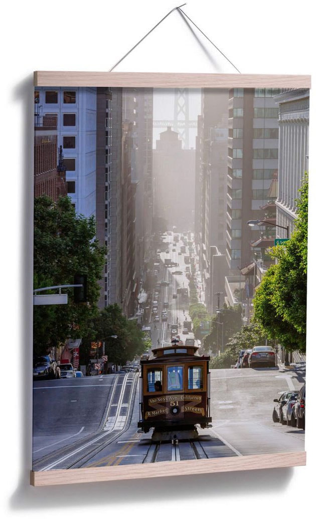 Wall-Art Poster »Cable Car San Francisco«, Städte, (1 St.), Poster, Wandbild,  Bild, Wandposter bestellen online bei OTTO
