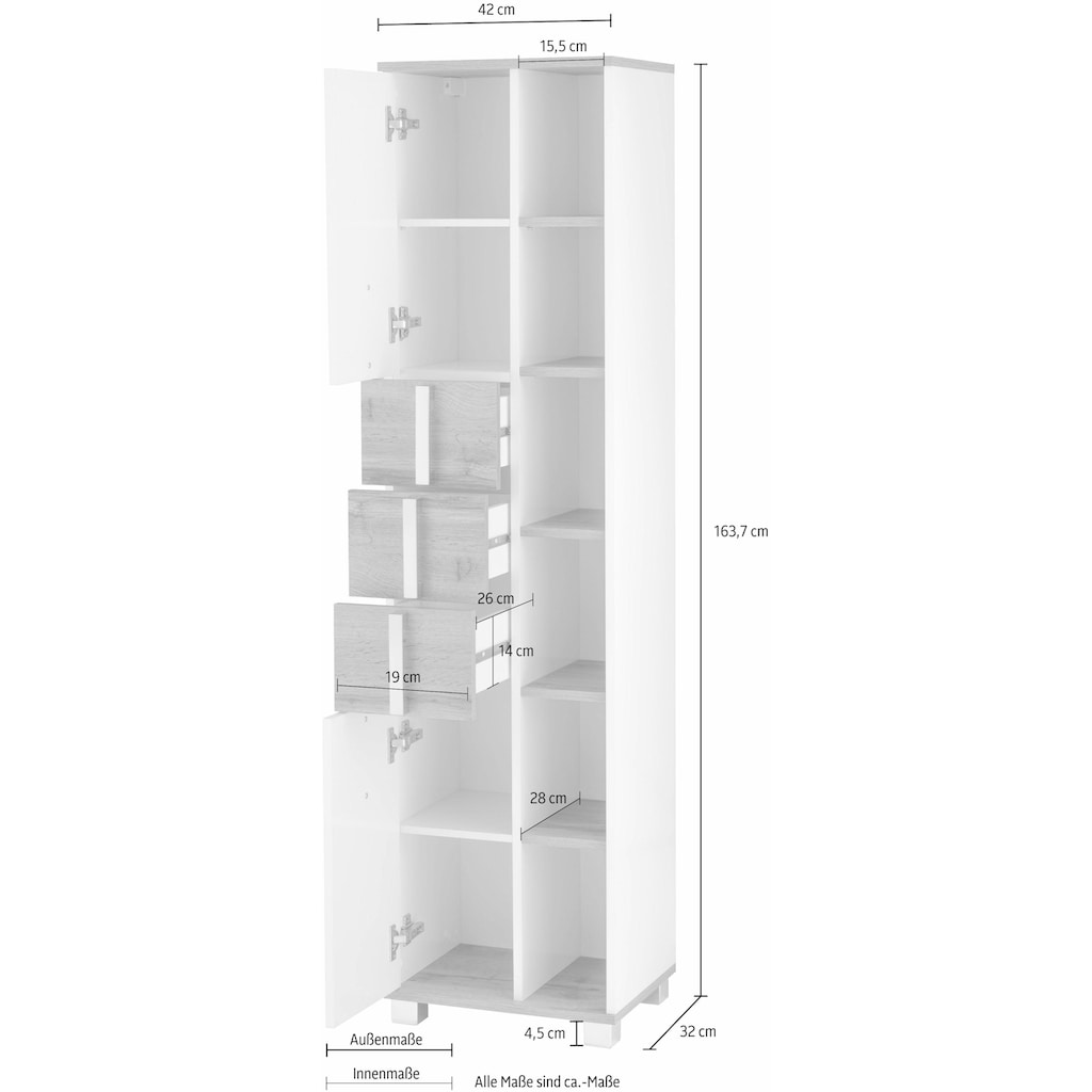 Schildmeyer Hochschrank »Kampen«