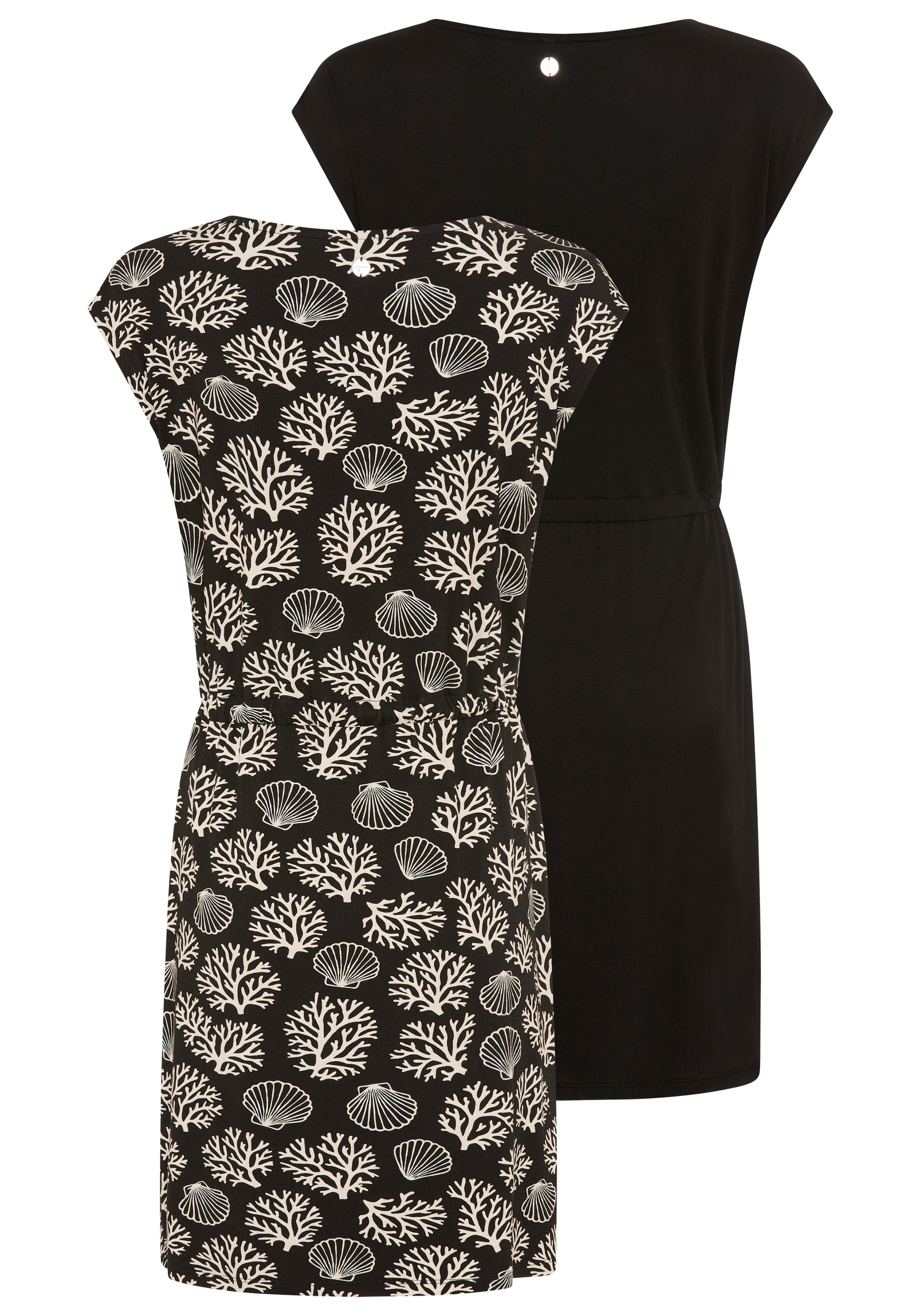 Tamaris Jerseykleid aus elastischem Single Jersey, für Frühling und Sommer, Mini-Länge