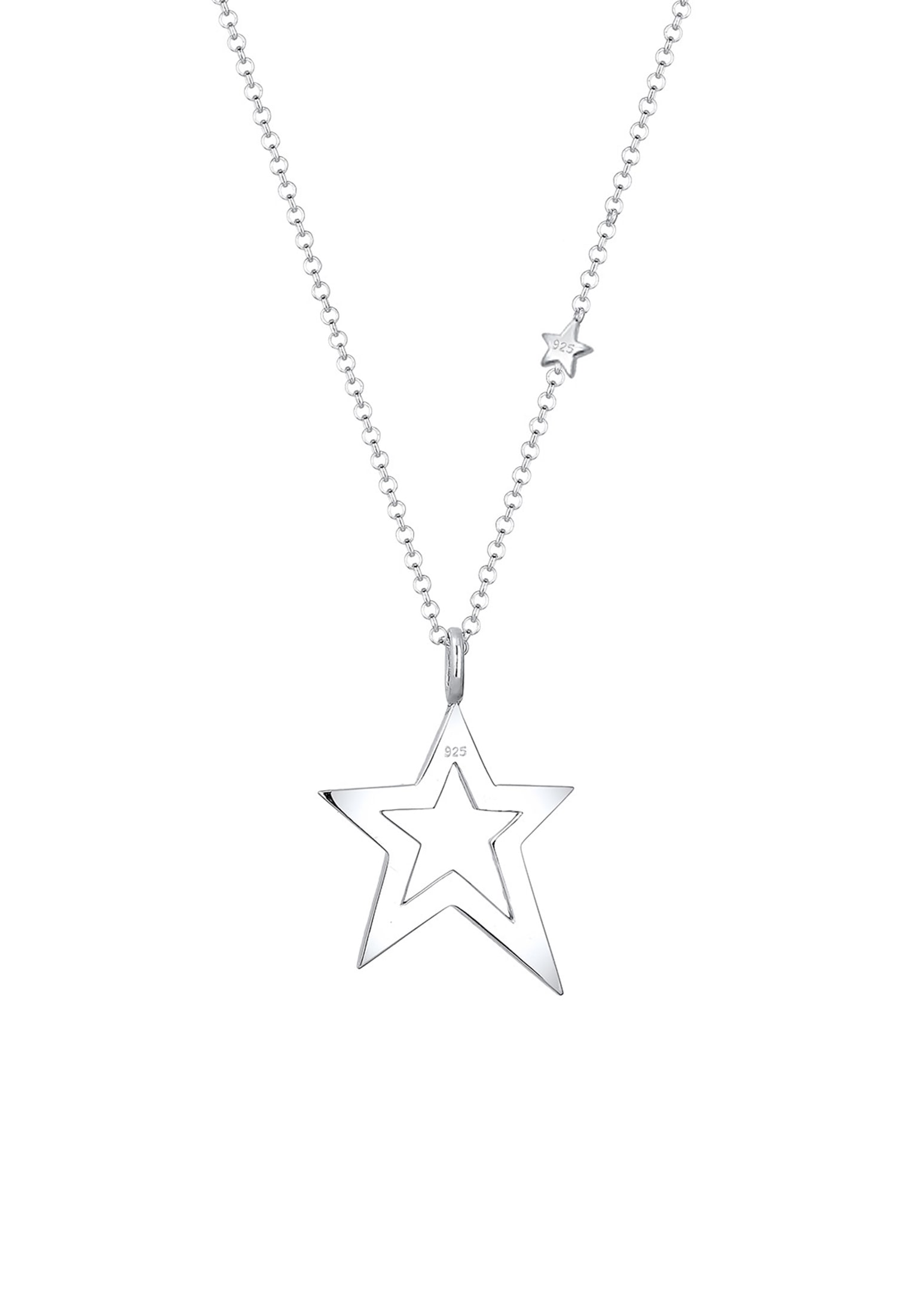 Elli Silberkette »Halskette Stern Astro Weiß 925 Sterling Silber, mit Kristallen von Swarovski®«