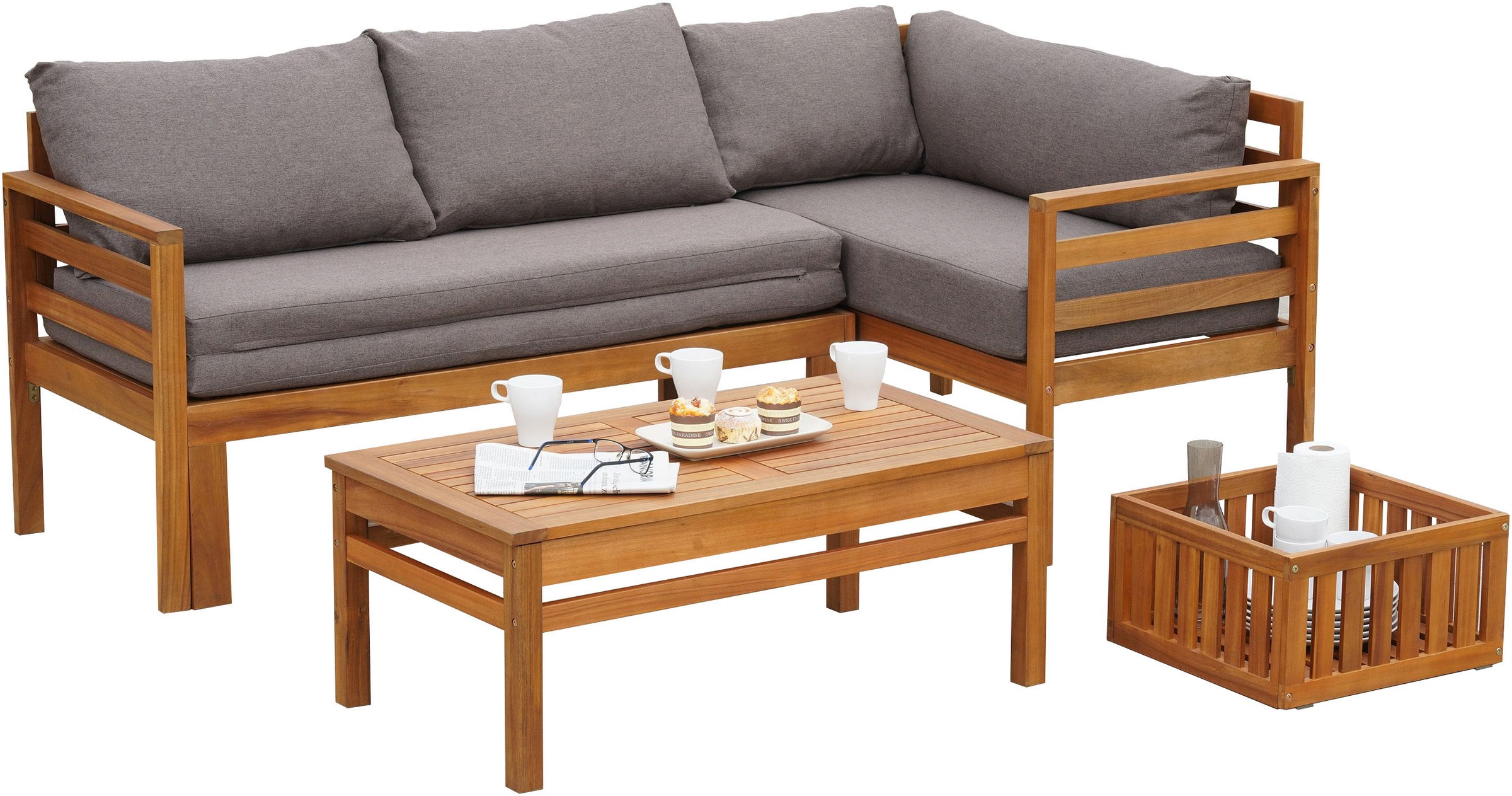 MERXX Gartenlounge-Set »Brasilia« 9 Stk. tlg. inkl. Auflagen