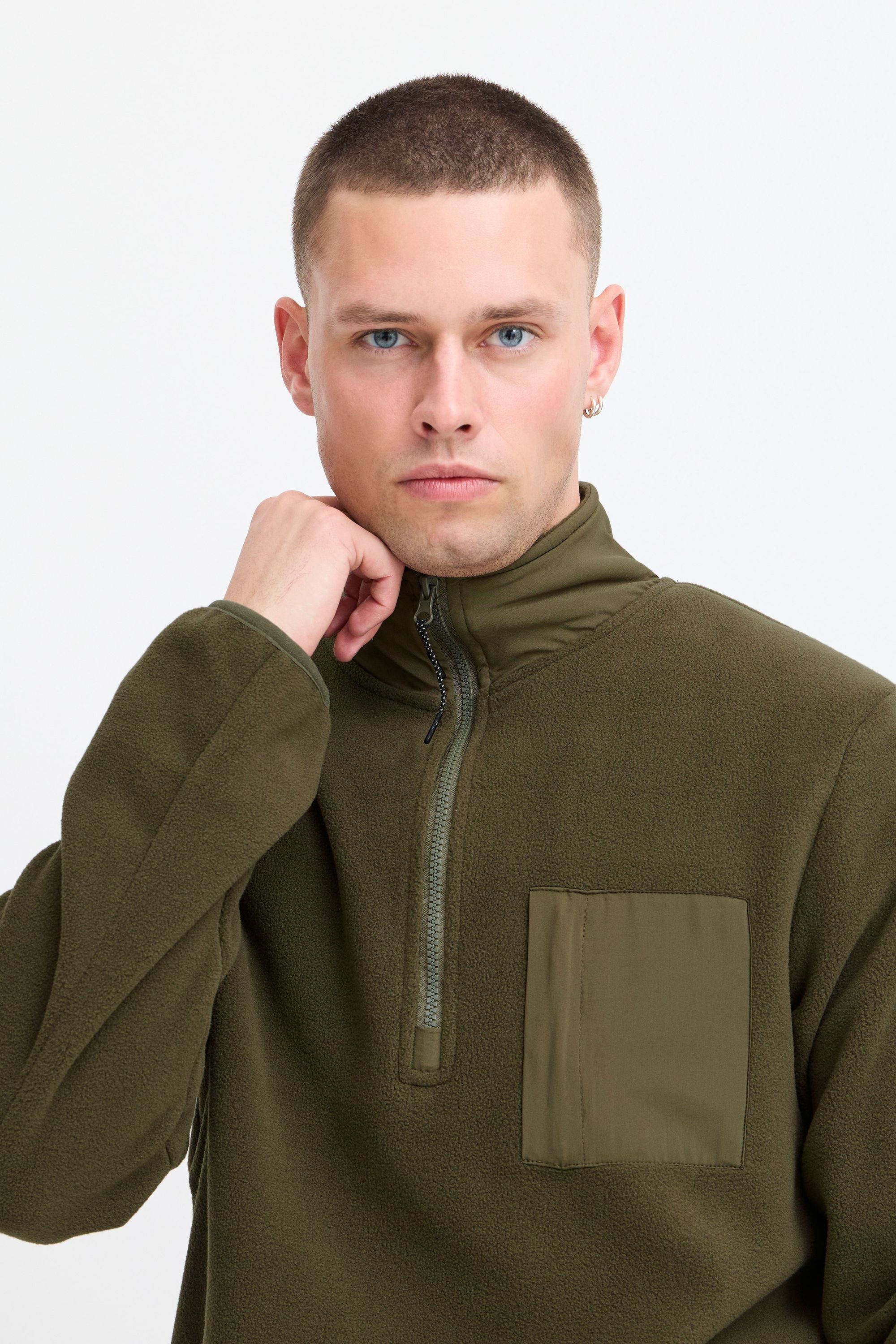 Blend Fleecejacke »Fleecejacke BHBROOKS Sweatshirt halfzipp«