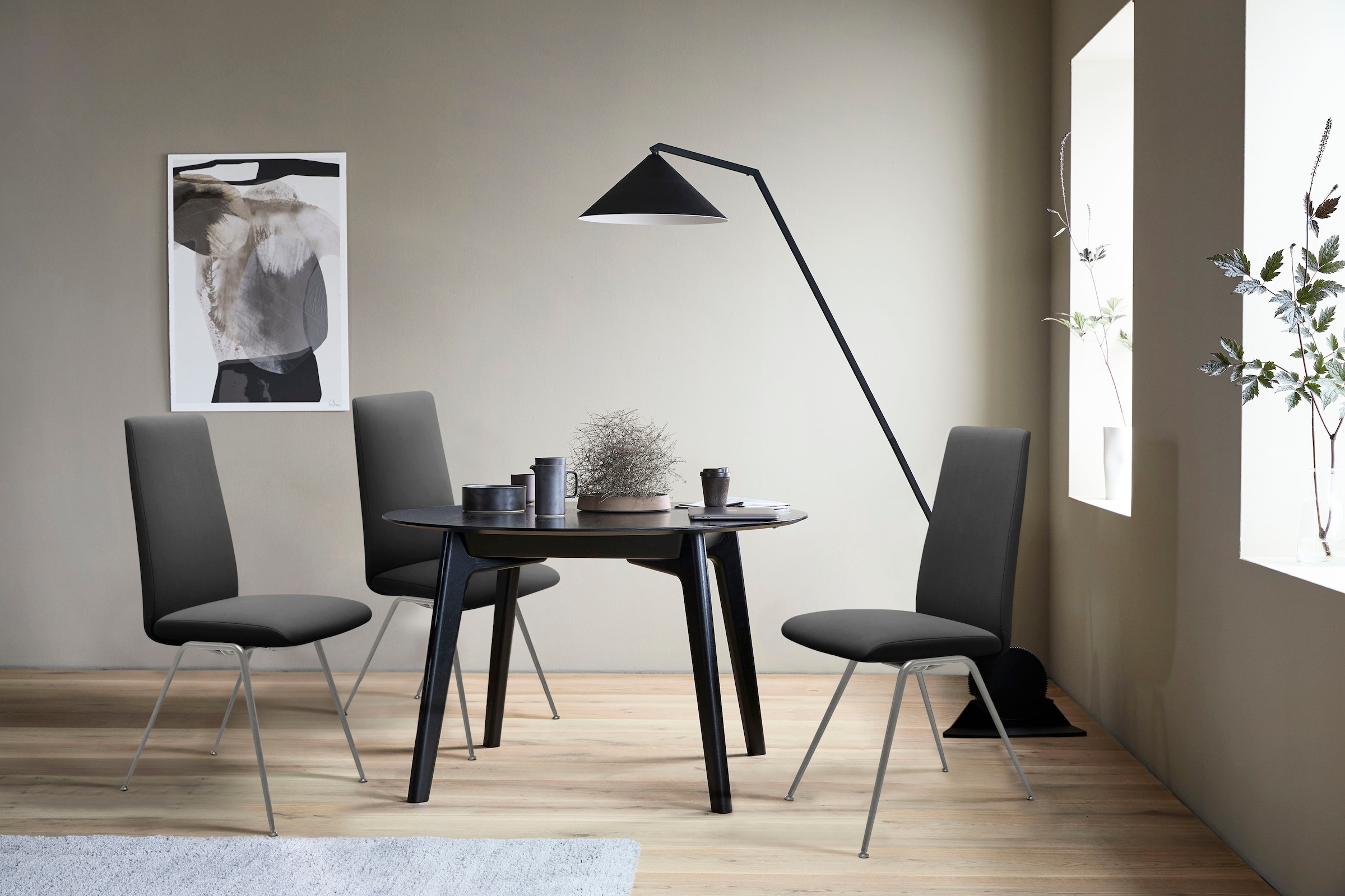 Stressless® Polsterstuhl »Laurel« () High Back, Größe M, mit Beinen aus Stahl in Chrom matt